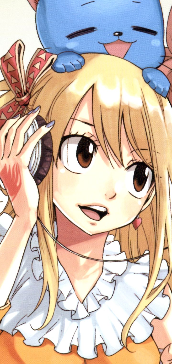 Handy-Wallpaper Animes, Fairy Tail, Lucy Heartfilia, Glücklich (Fairy Tail) kostenlos herunterladen.