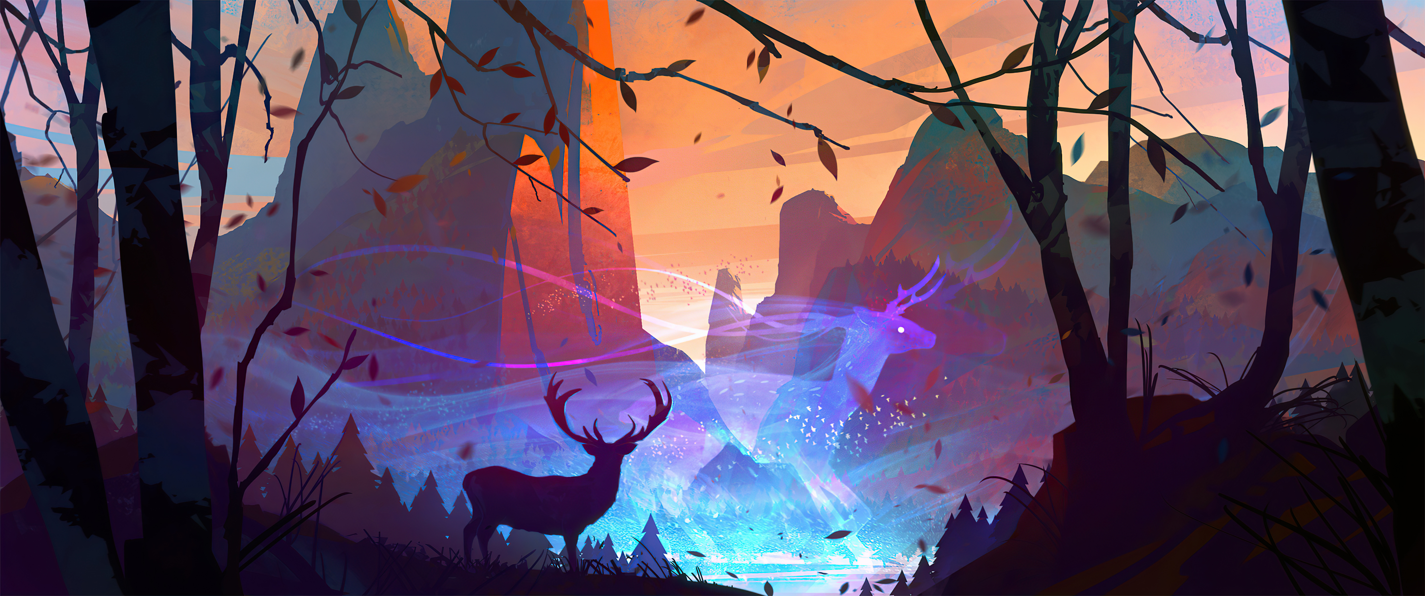 Download mobile wallpaper Fantasy, Deer, Spirit, Fantasy Animals for free.