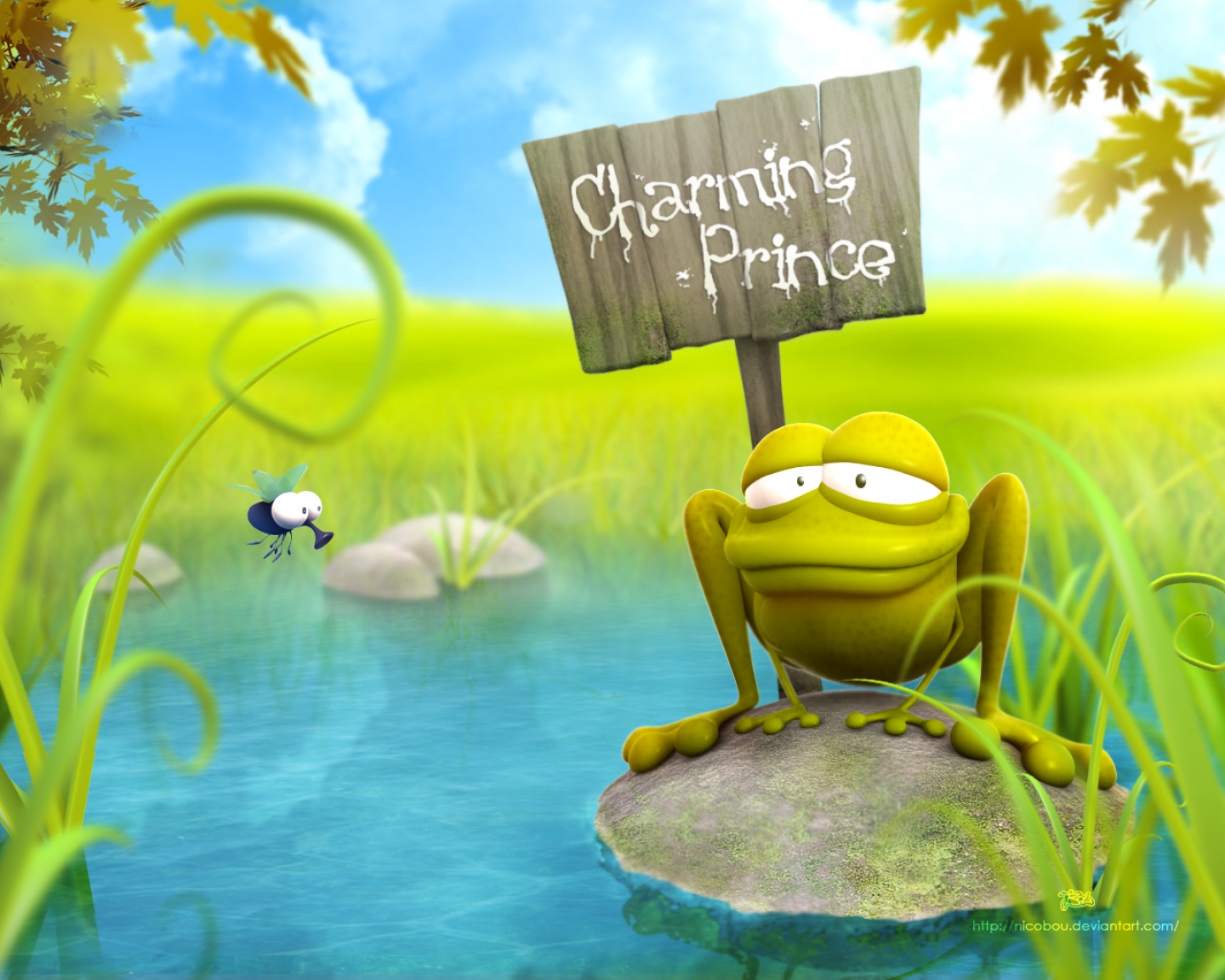 Free download wallpaper Artistic, Frog, 3D Art on your PC desktop