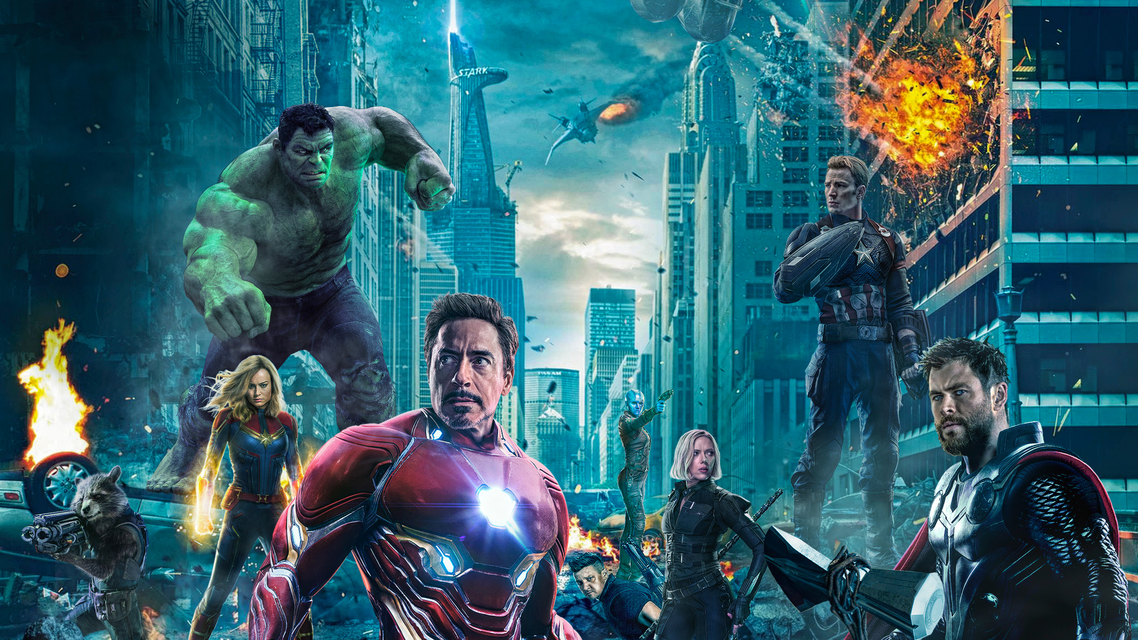 Laden Sie das Hulk, Nebel, Filme, Ironman, Kapitän Amerika, Kapitän Marvel, Thor, Schwarze Witwe, Die Rächer, Avengers: Endgame-Bild kostenlos auf Ihren PC-Desktop herunter