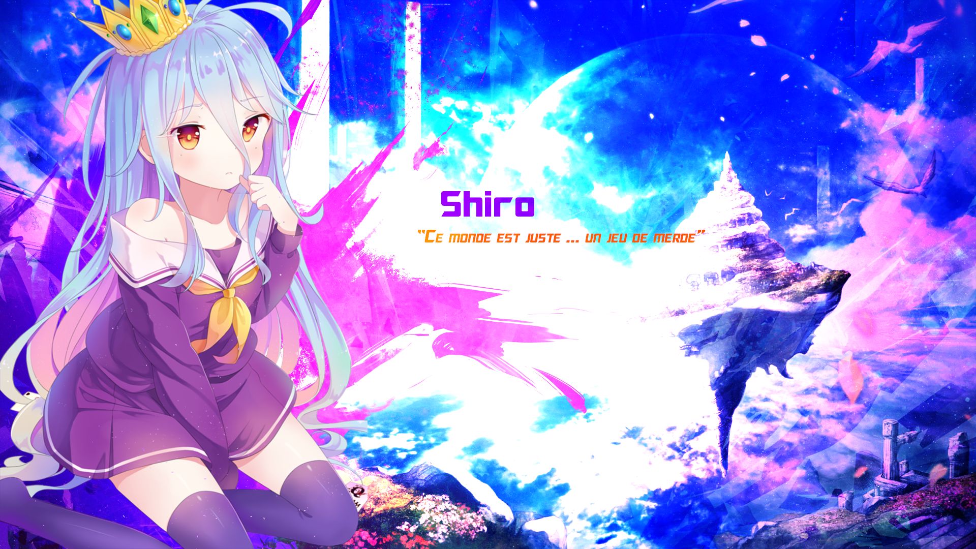 Free download wallpaper Anime, Shiro (No Game No Life), No Game No Life on your PC desktop