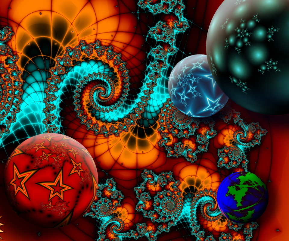 Download mobile wallpaper Abstract, Fractal, Colorful, Shapes, Sphere for free.