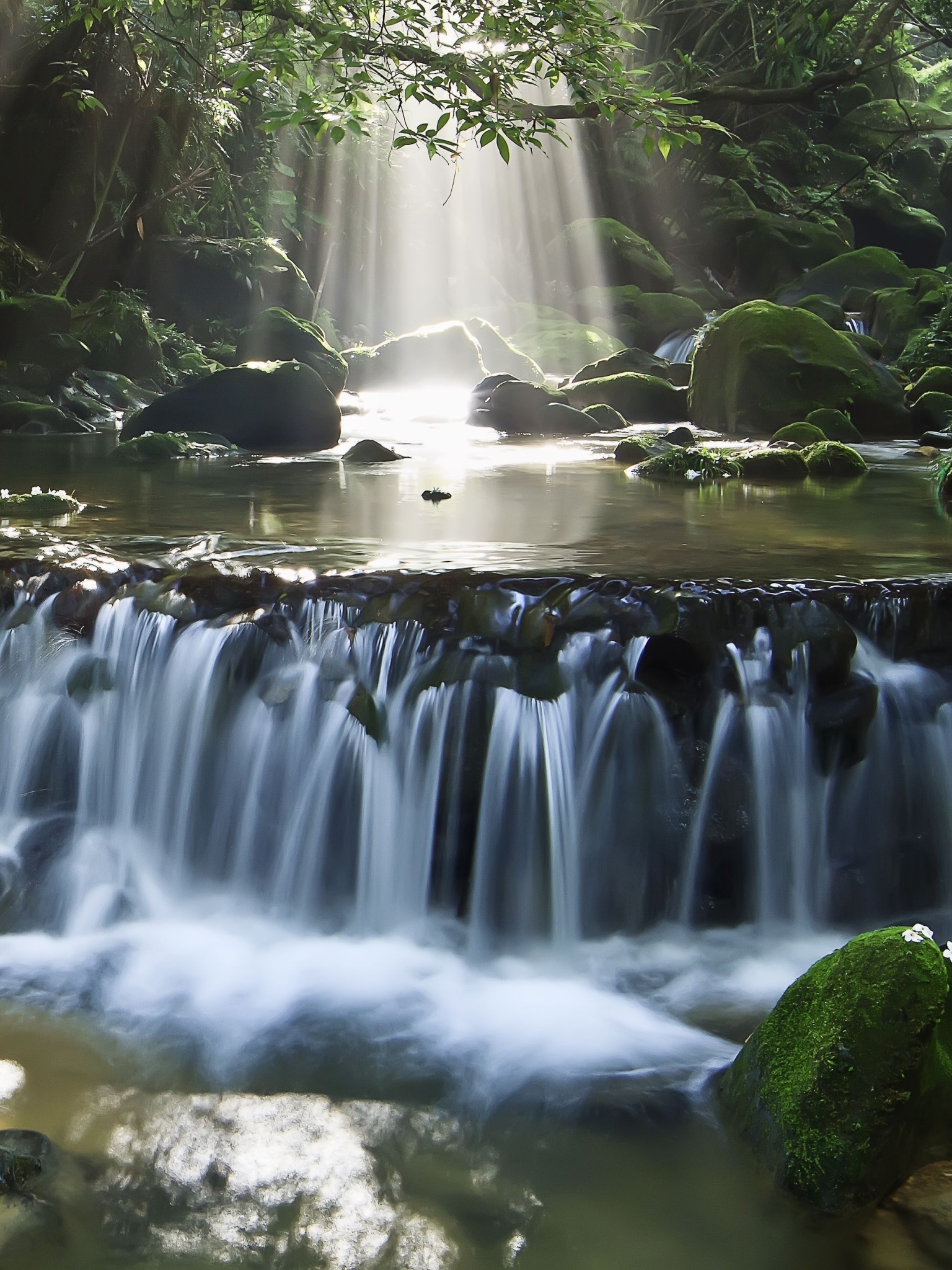 Download mobile wallpaper Waterfall, Earth, River for free.