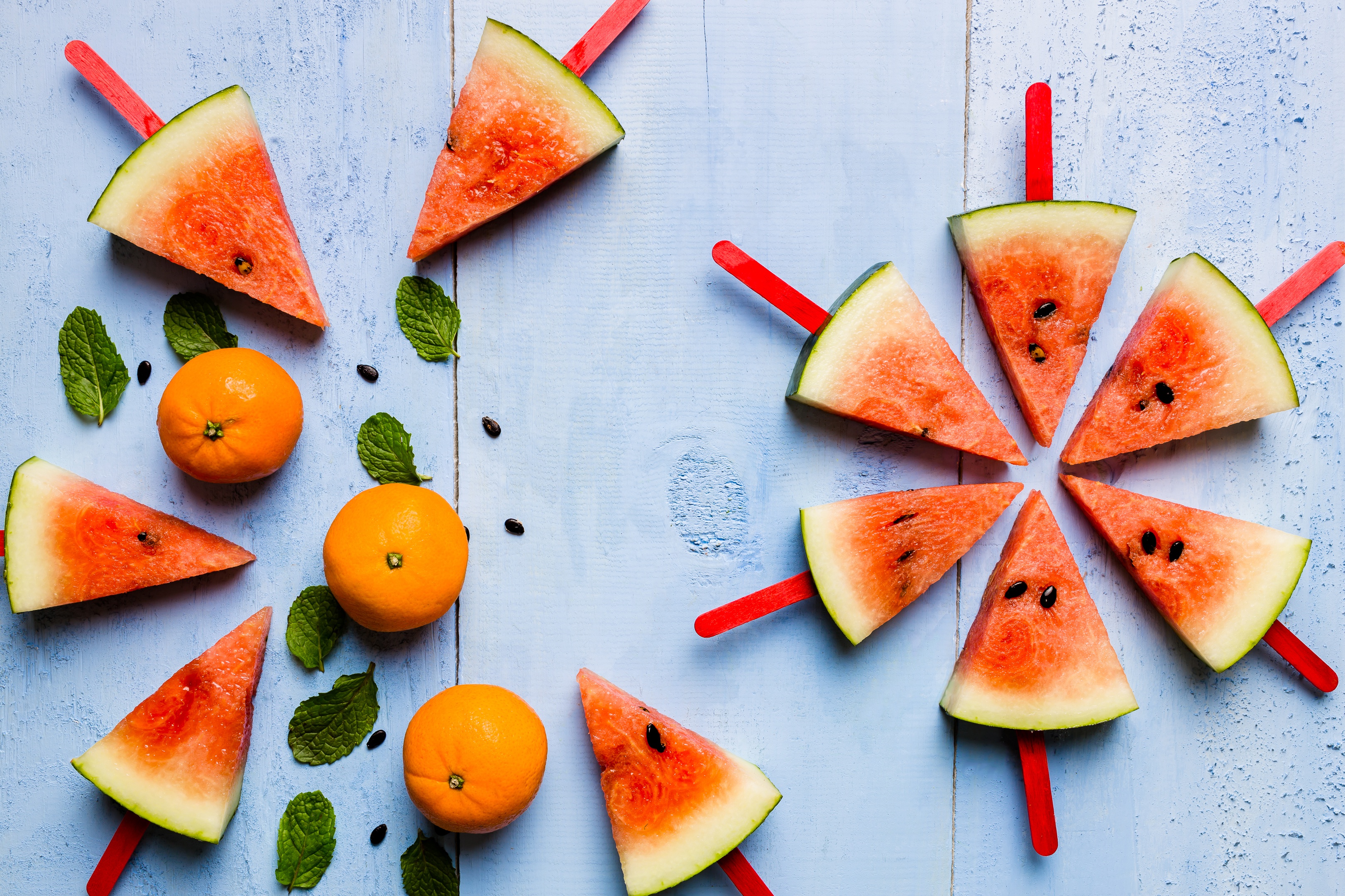 Handy-Wallpaper Frucht, Wassermelone, Nahrungsmittel, Stillleben, Früchte kostenlos herunterladen.