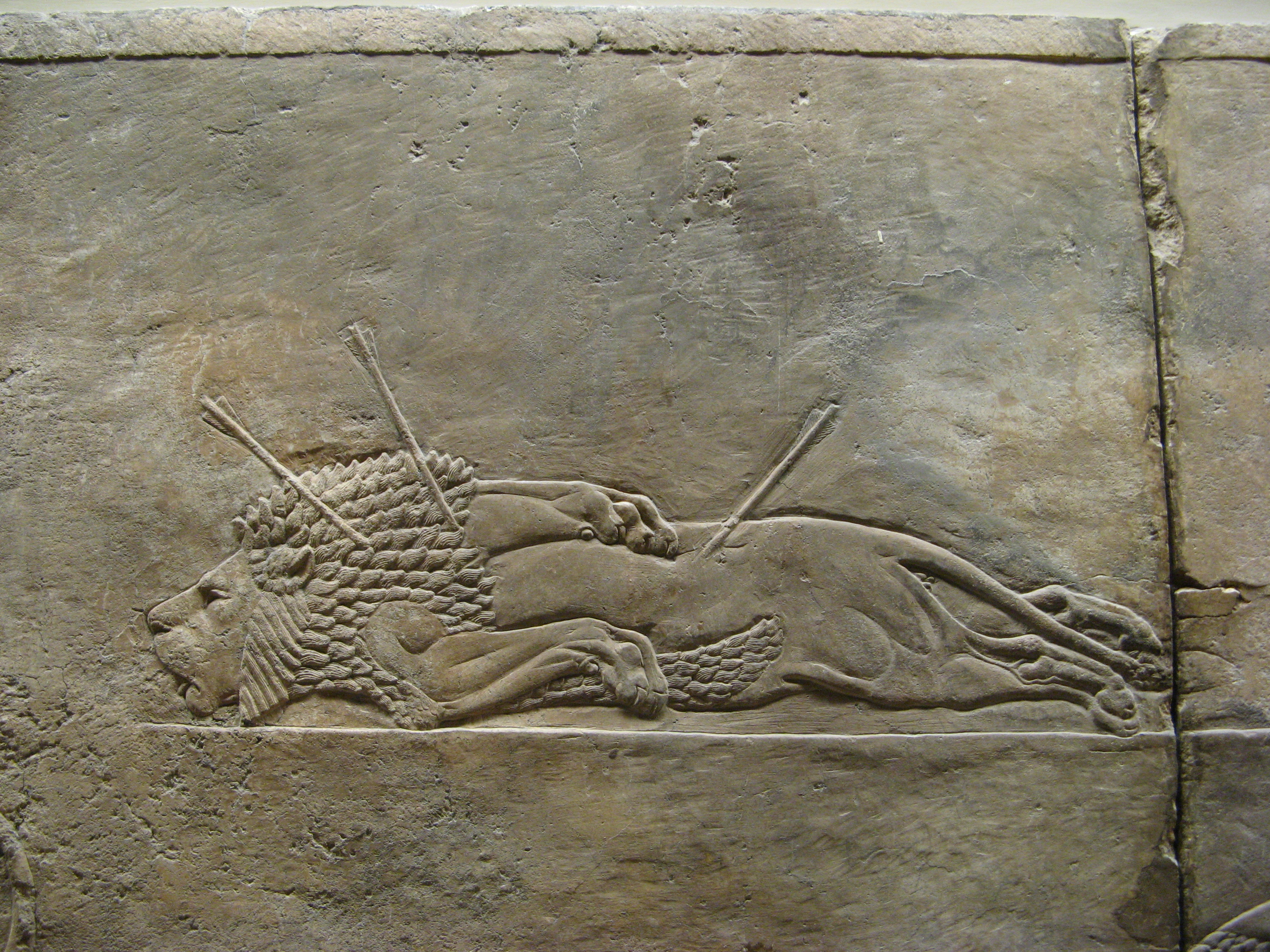 artistic, assyria: lion hunts