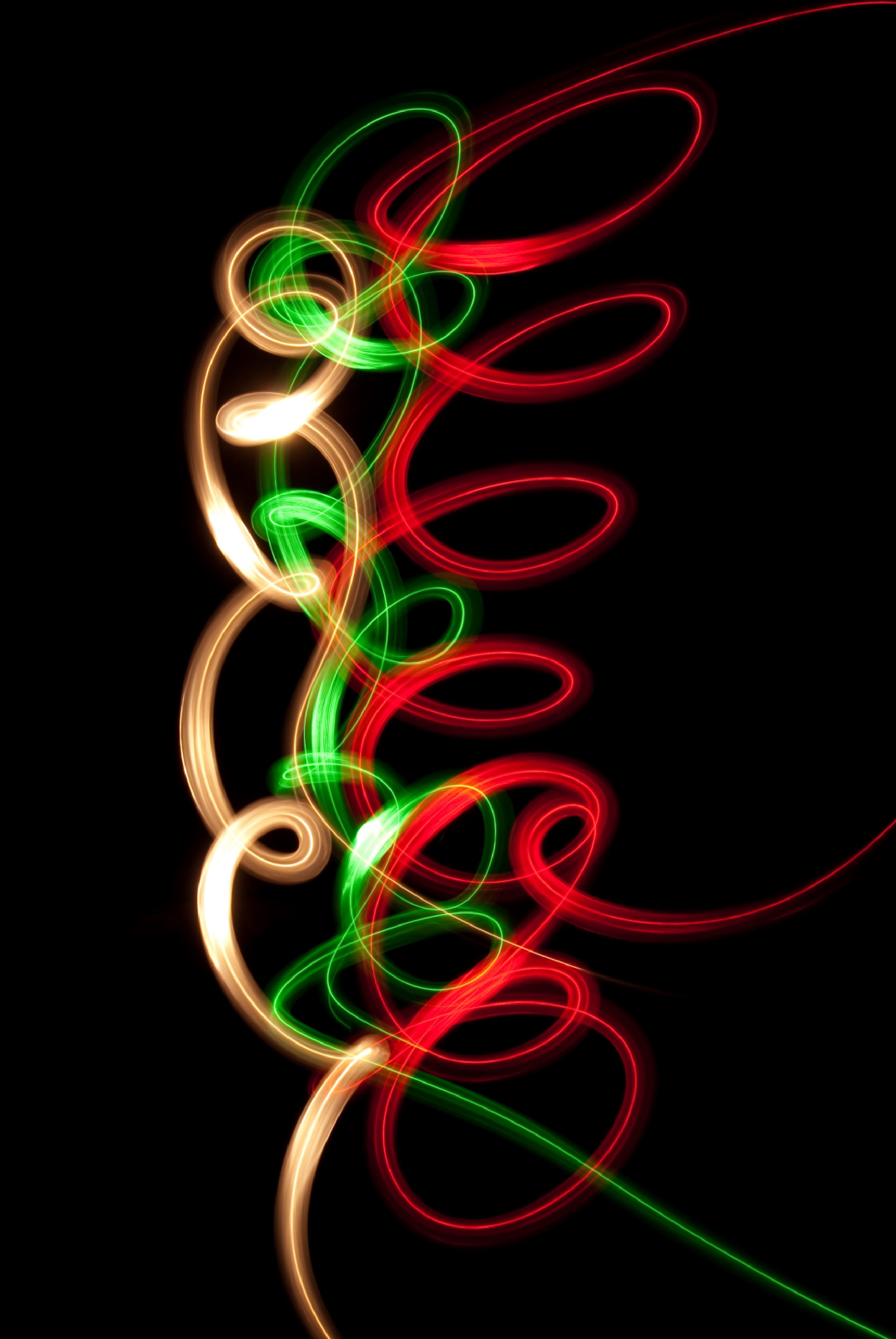 neon, abstract, spiral, line, twisted