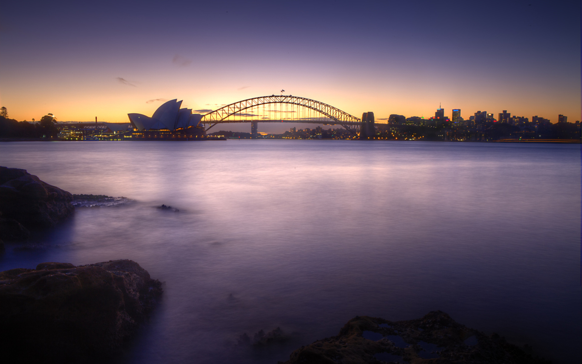 Baixar papel de parede para celular de Ponte Da Baía De Sydney, Ópera De Sydney, Sidney, Pontes, Feito Pelo Homem gratuito.