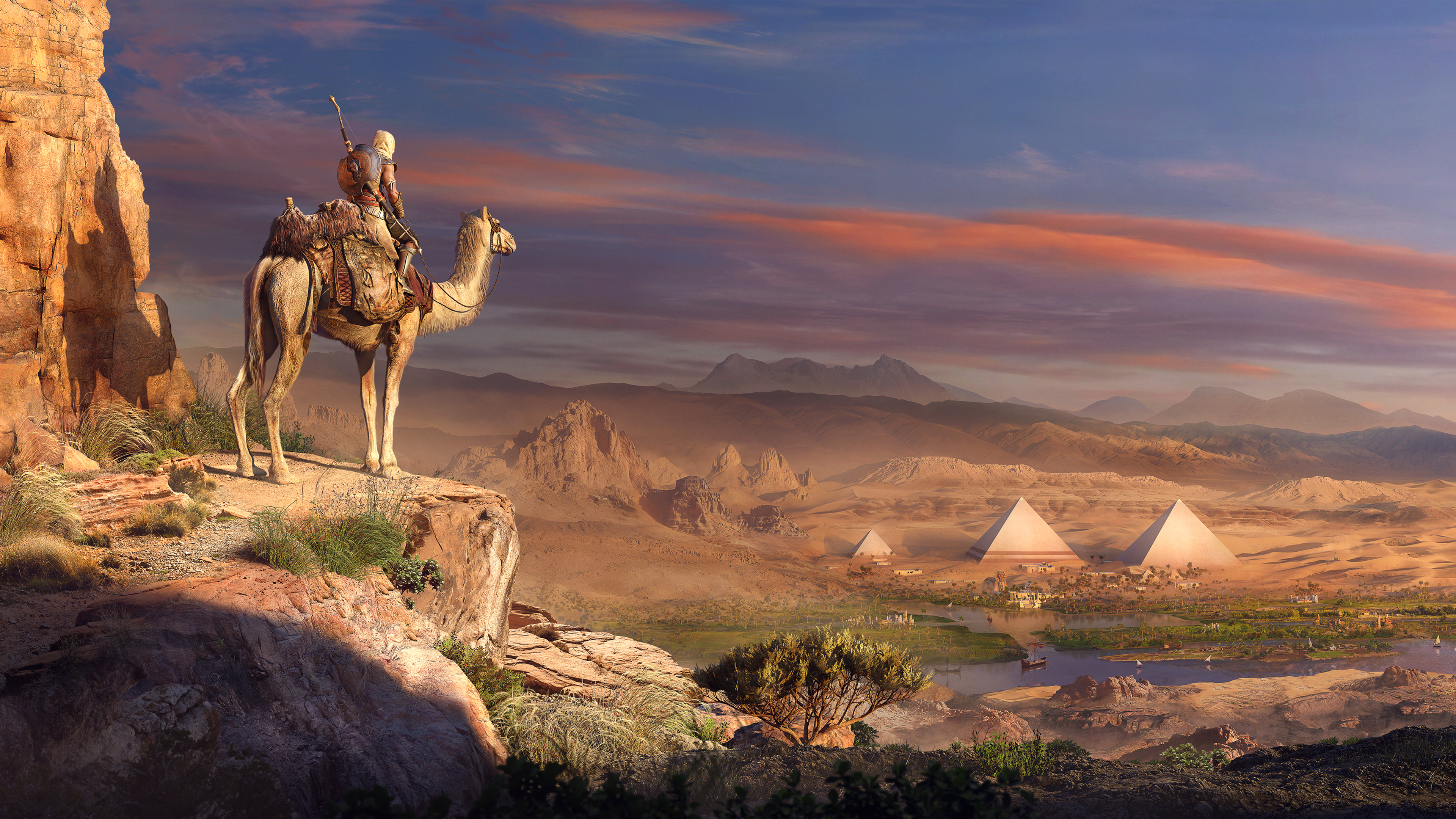 415095 скачать обои египет, пирамида, кредо ассасина, пустыня, видеоигры, assassin's creed: истоки, байек сива - заставки и картинки бесплатно
