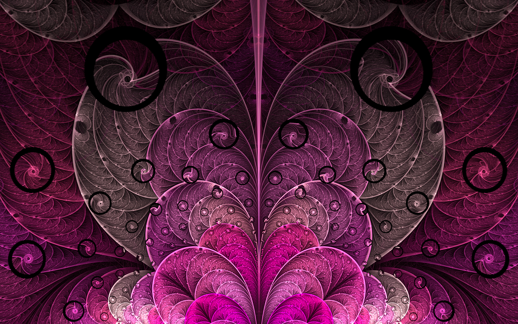 Baixar papel de parede para celular de Abstrato, Rosa, Fractal, Roxo, Coração gratuito.