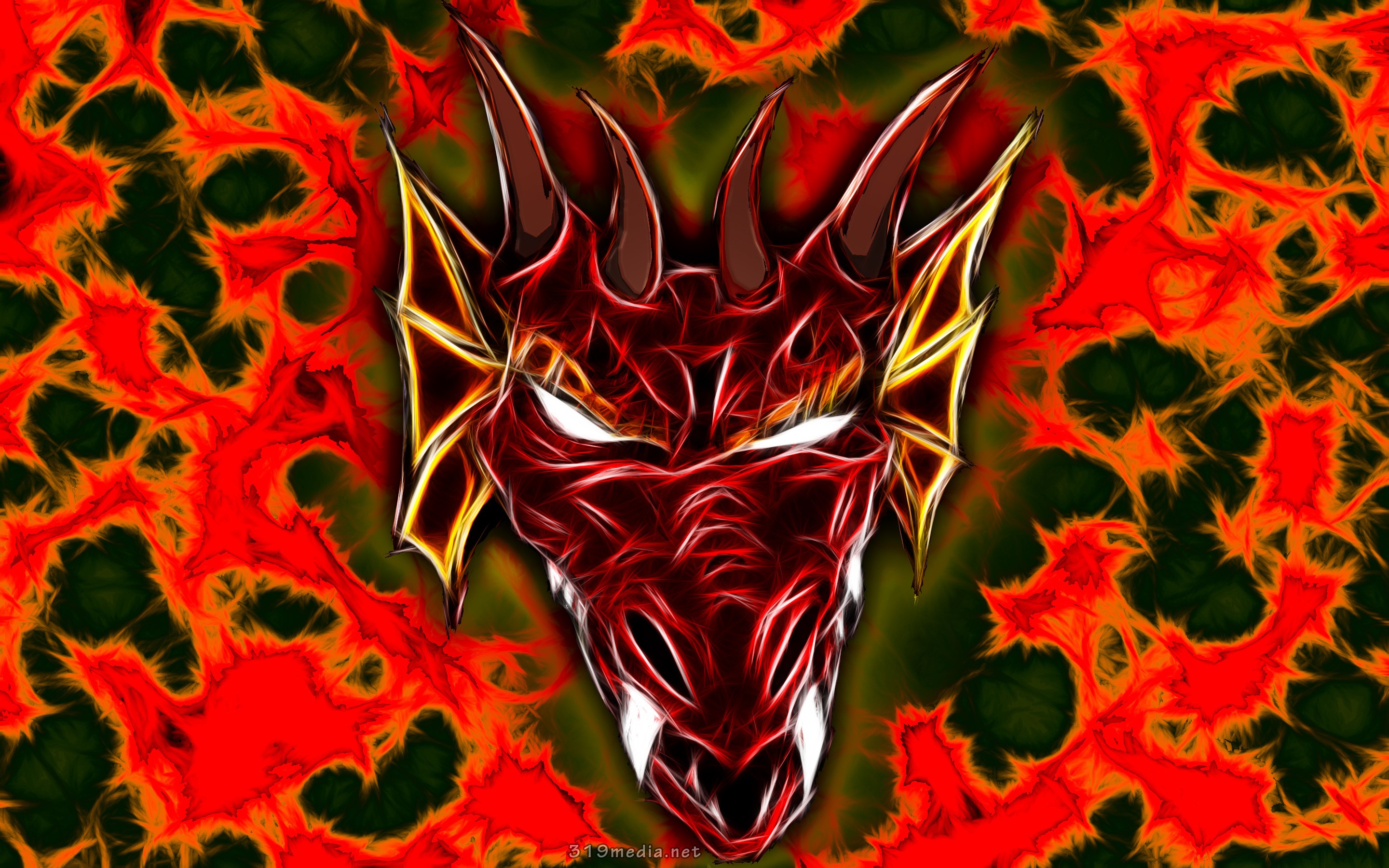 Free download wallpaper Fantasy, Fractal, Dragon on your PC desktop