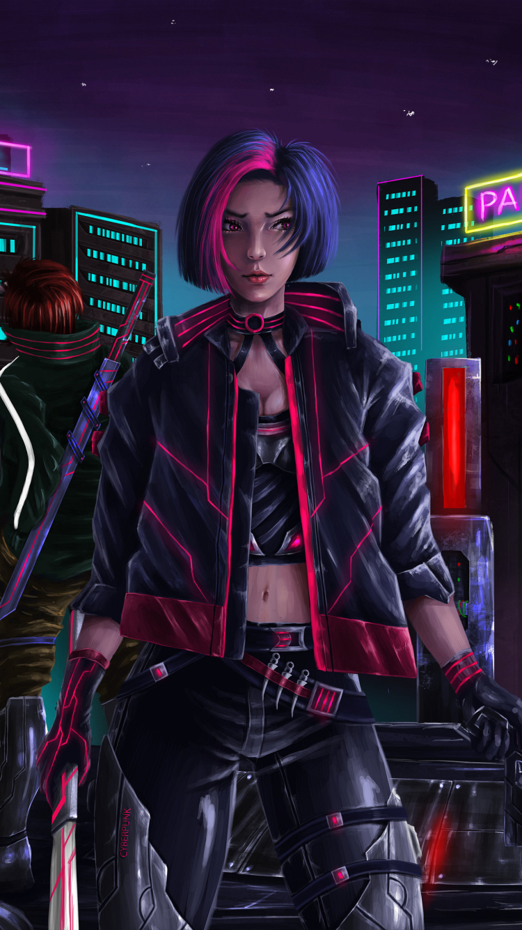 Handy-Wallpaper Cyberpunk, Science Fiction, Futuristisch kostenlos herunterladen.