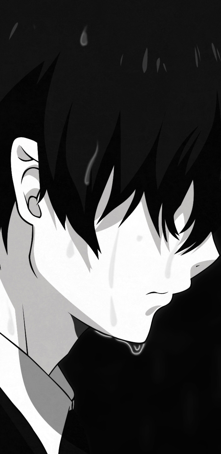 Download mobile wallpaper Anime, Sad, Black Hair, Blue Exorcist, Rin Okumura, Ao No Exorcist for free.