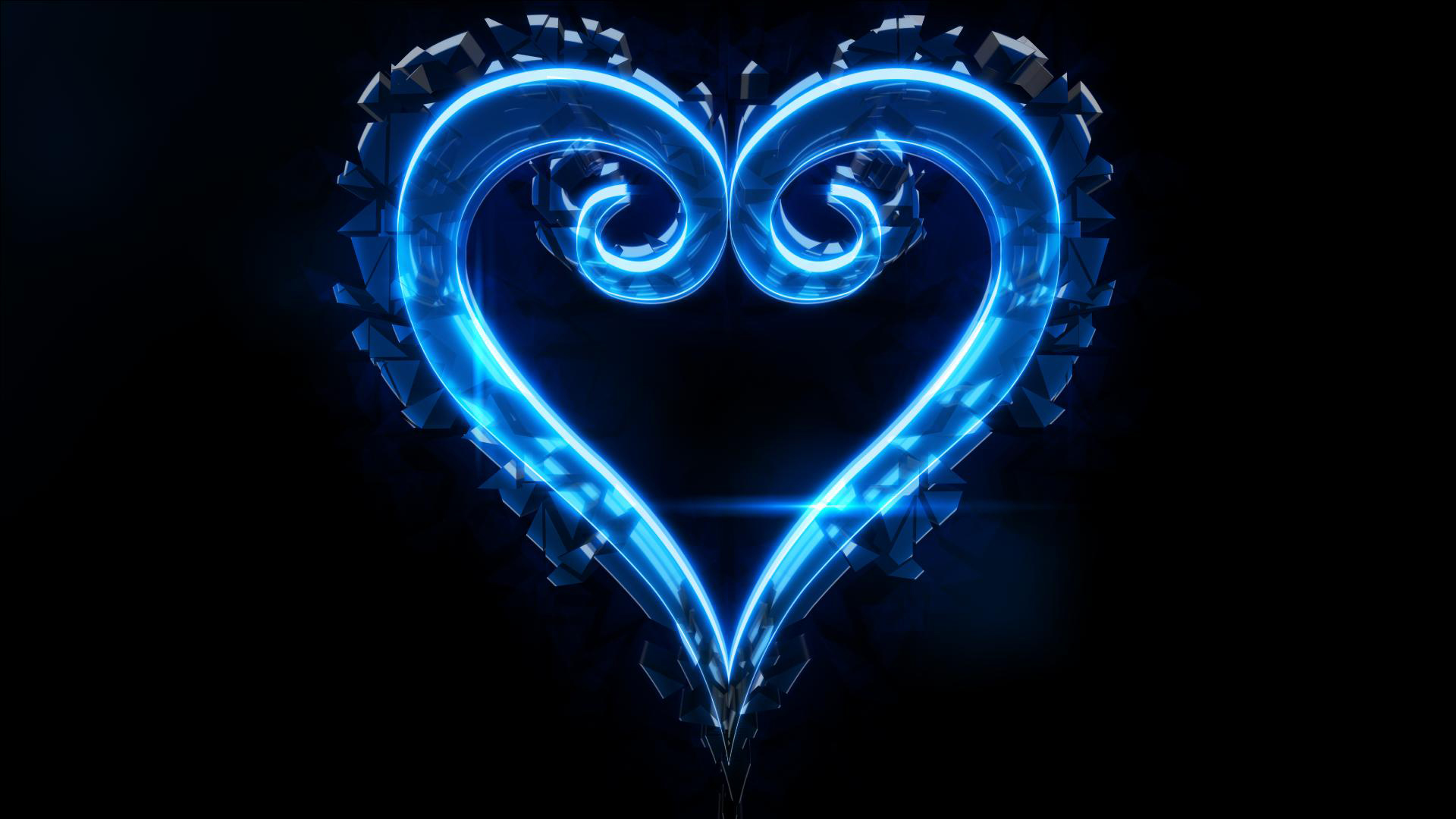無料モバイル壁紙光, 青い, 芸術的, 心臓をダウンロードします。