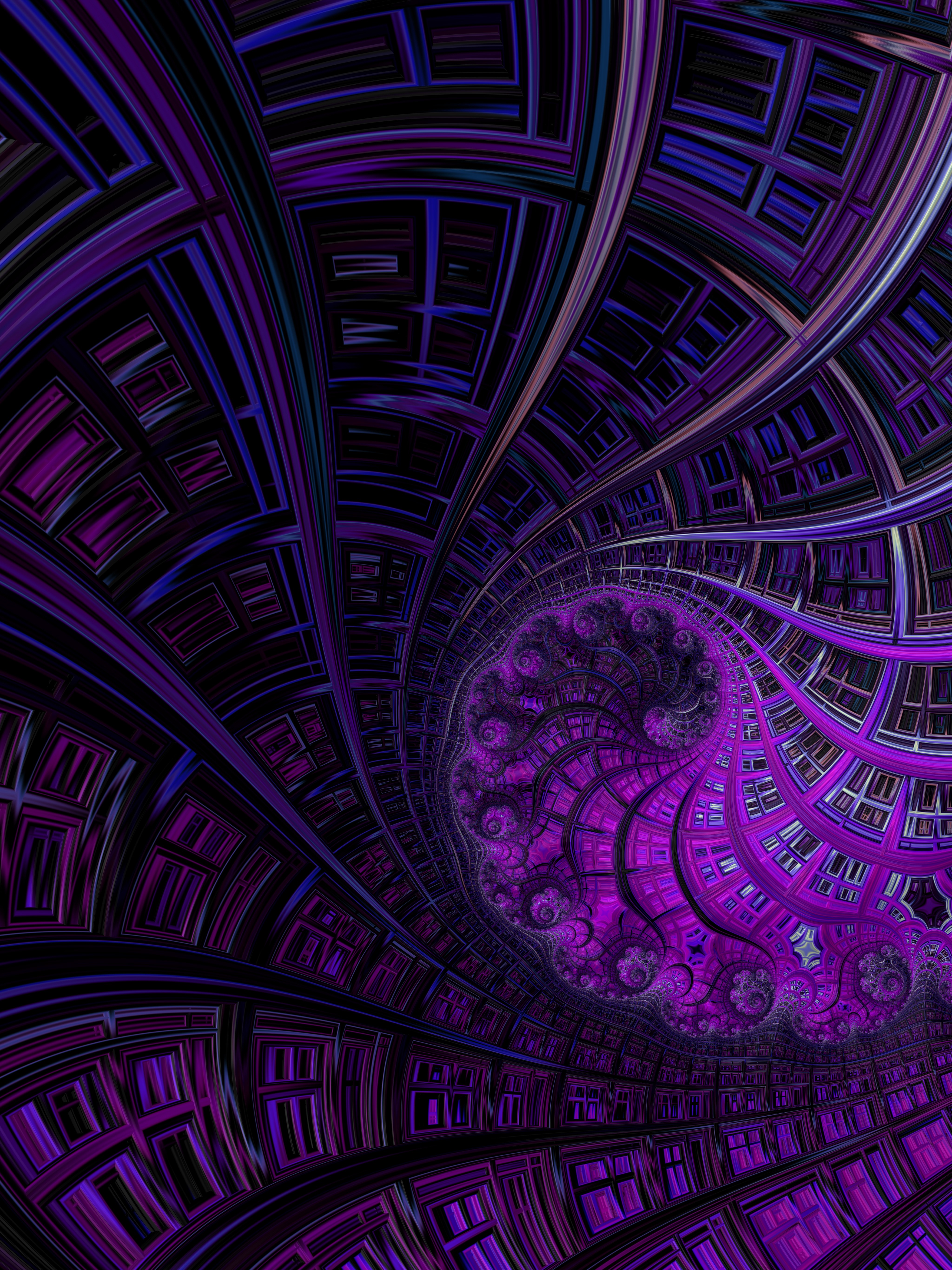 Free download wallpaper Abstract, Spiral, Violet, Purple, Fractal on your PC desktop