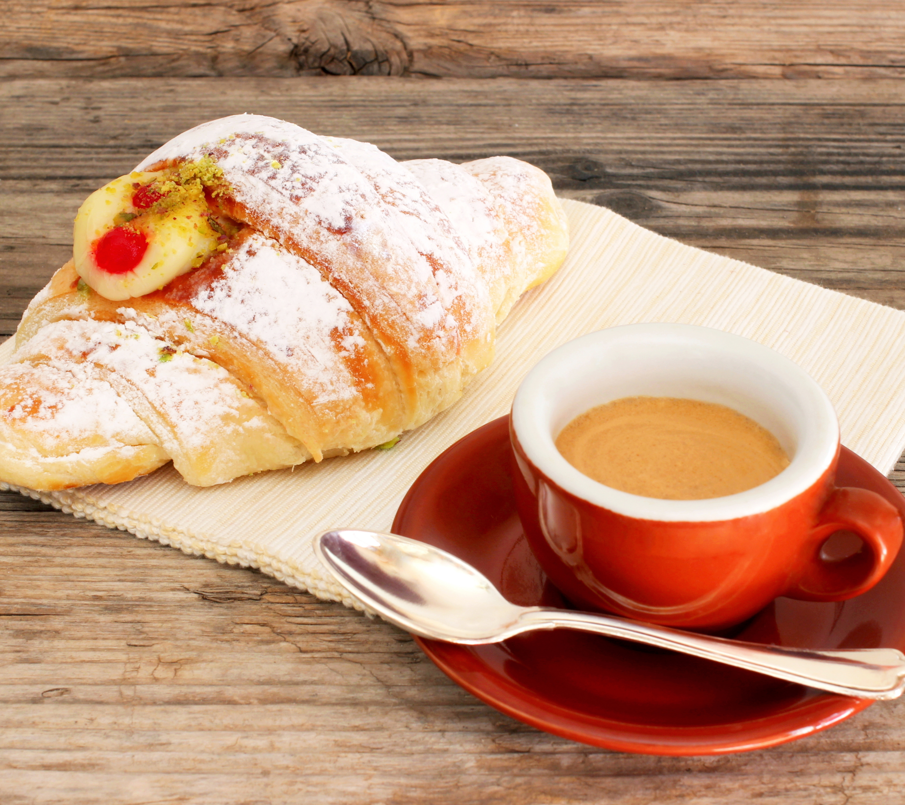 Free download wallpaper Food, Coffee, Cup, Breakfast, Croissant on your PC desktop