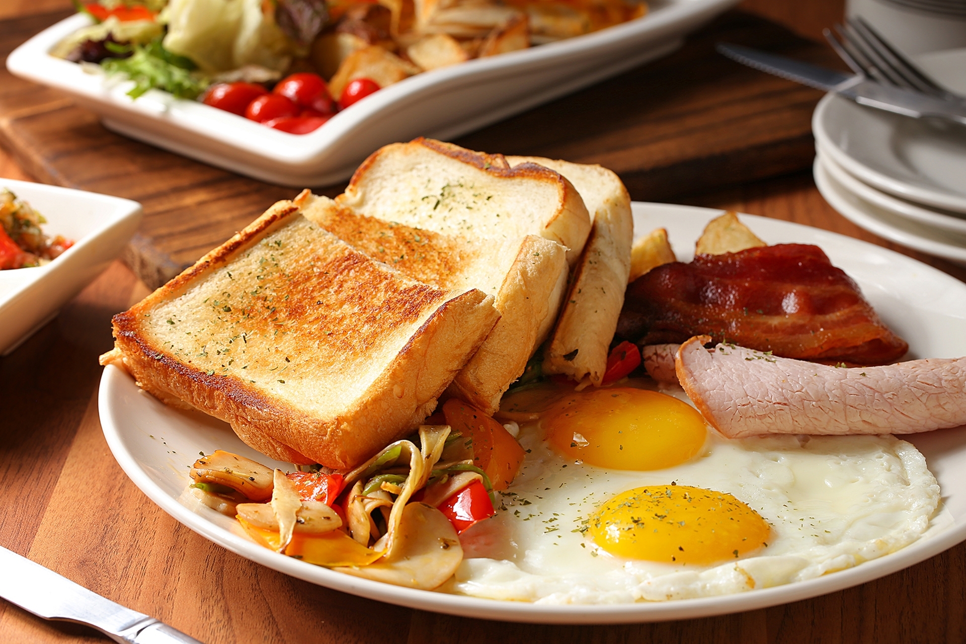 Download mobile wallpaper Food, Egg, Bread, Breakfast for free.