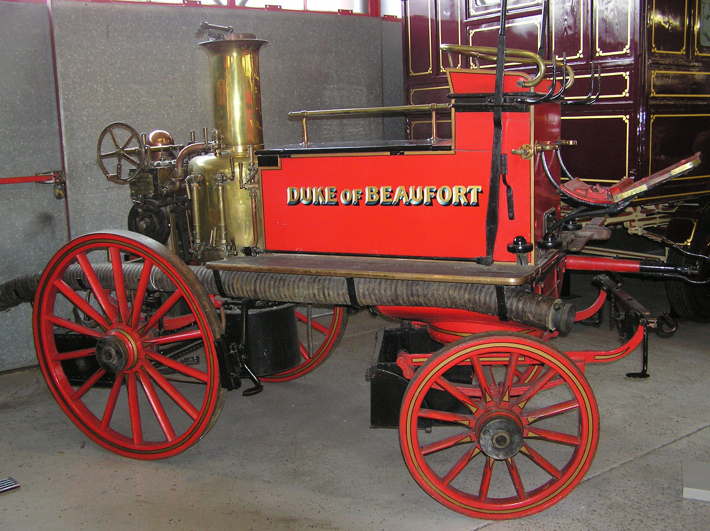 vehicles, fire engine, horse drawn vehicle