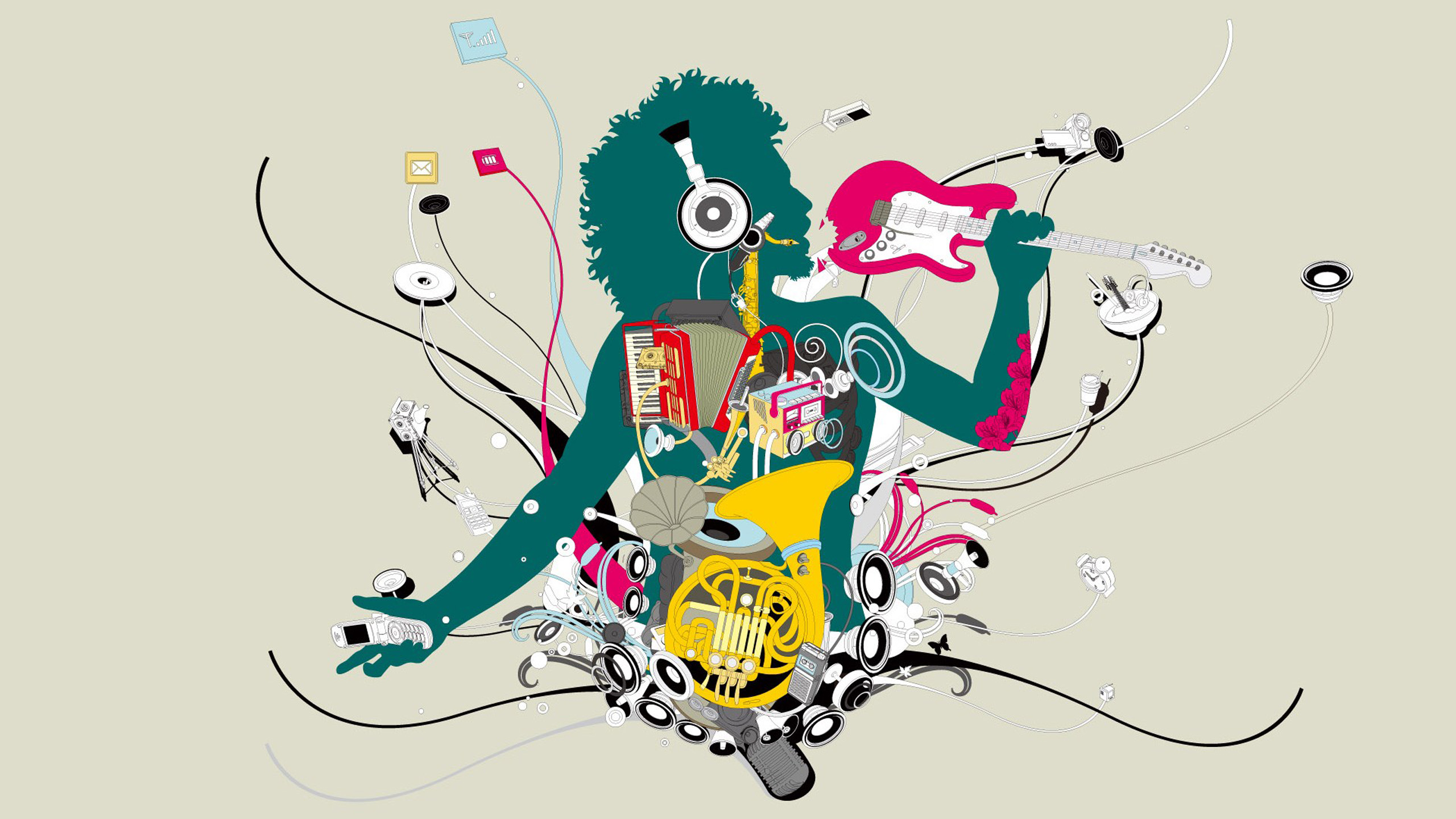 Download mobile wallpaper Music, Vector, Artistic for free.