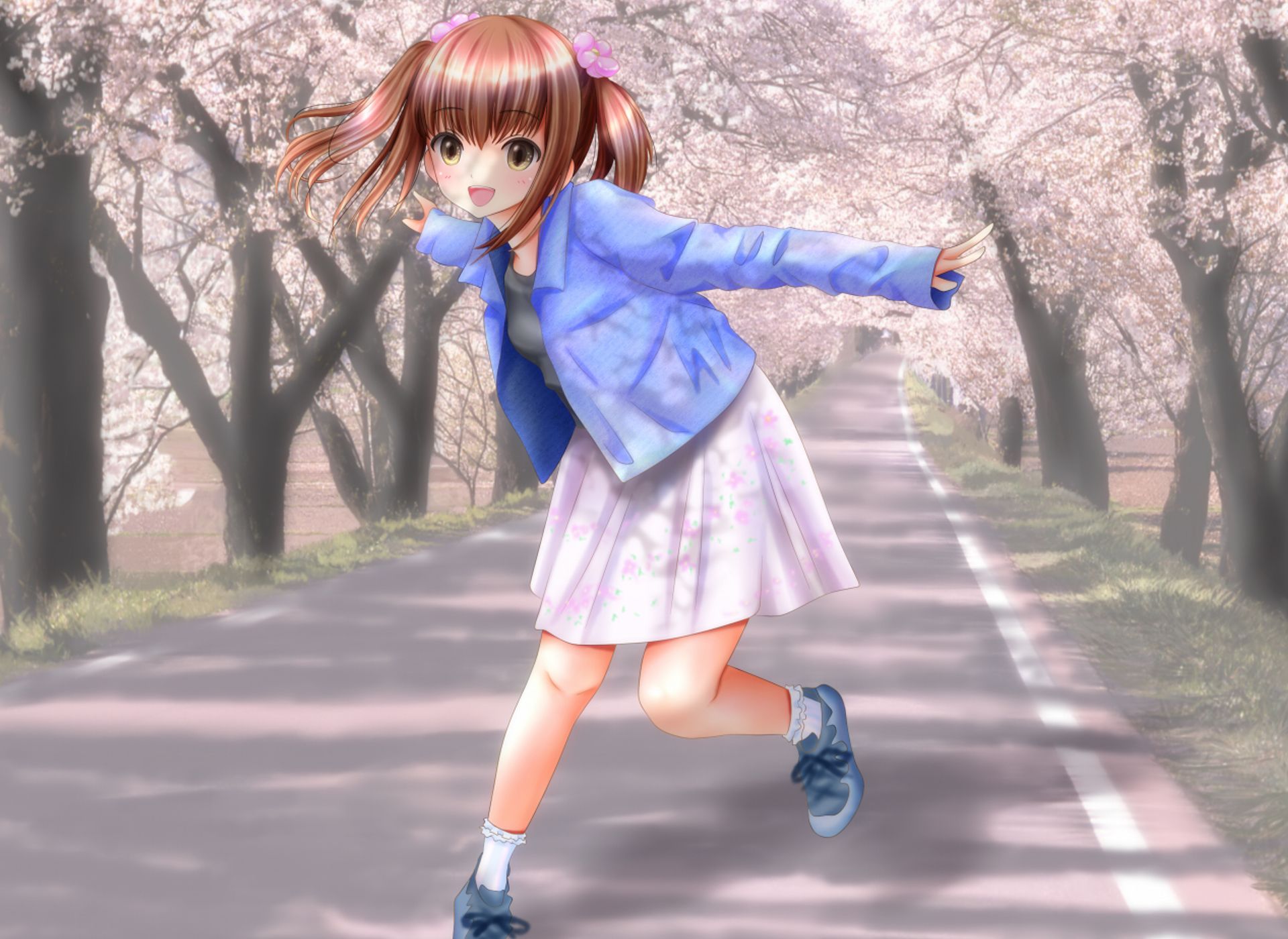 Baixe gratuitamente a imagem Anime, Saia, Original, Twintails na área de trabalho do seu PC