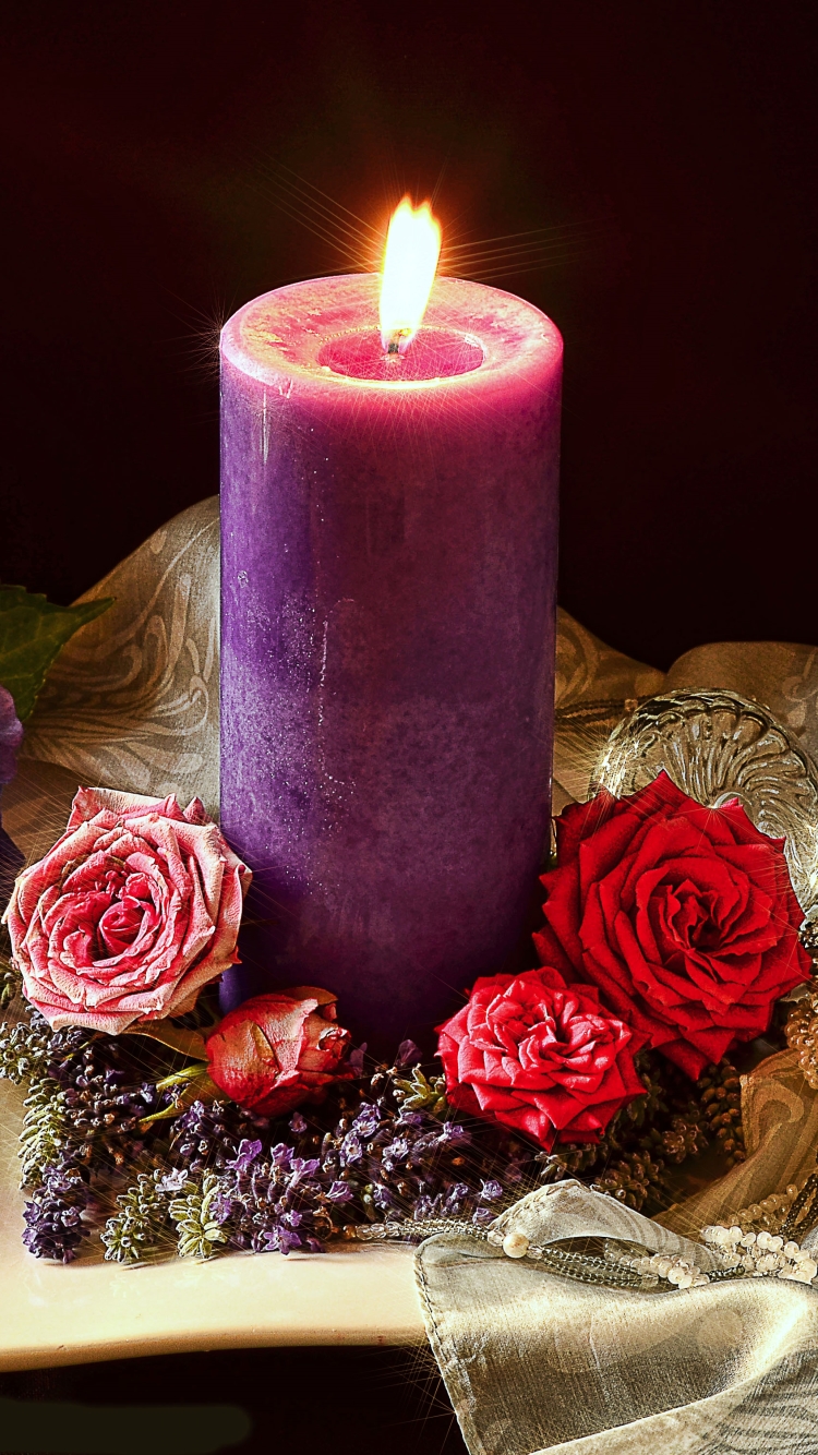 Download mobile wallpaper Still Life, Flower, Rose, Candle, Photography for free.