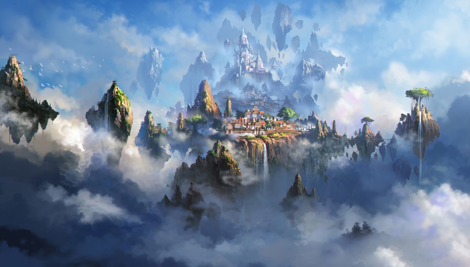 Free download wallpaper Fantasy, City on your PC desktop