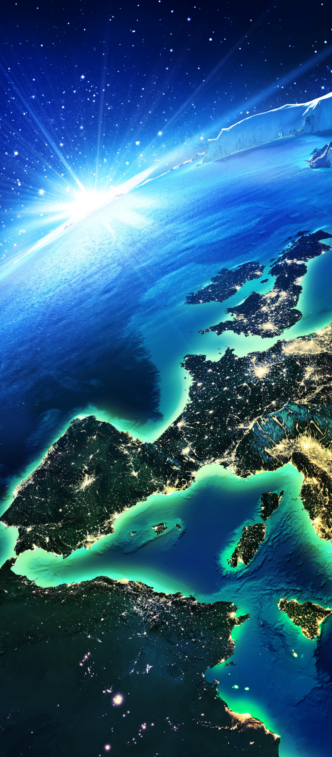 Download mobile wallpaper Earth, Planet, Europe, From Space for free.