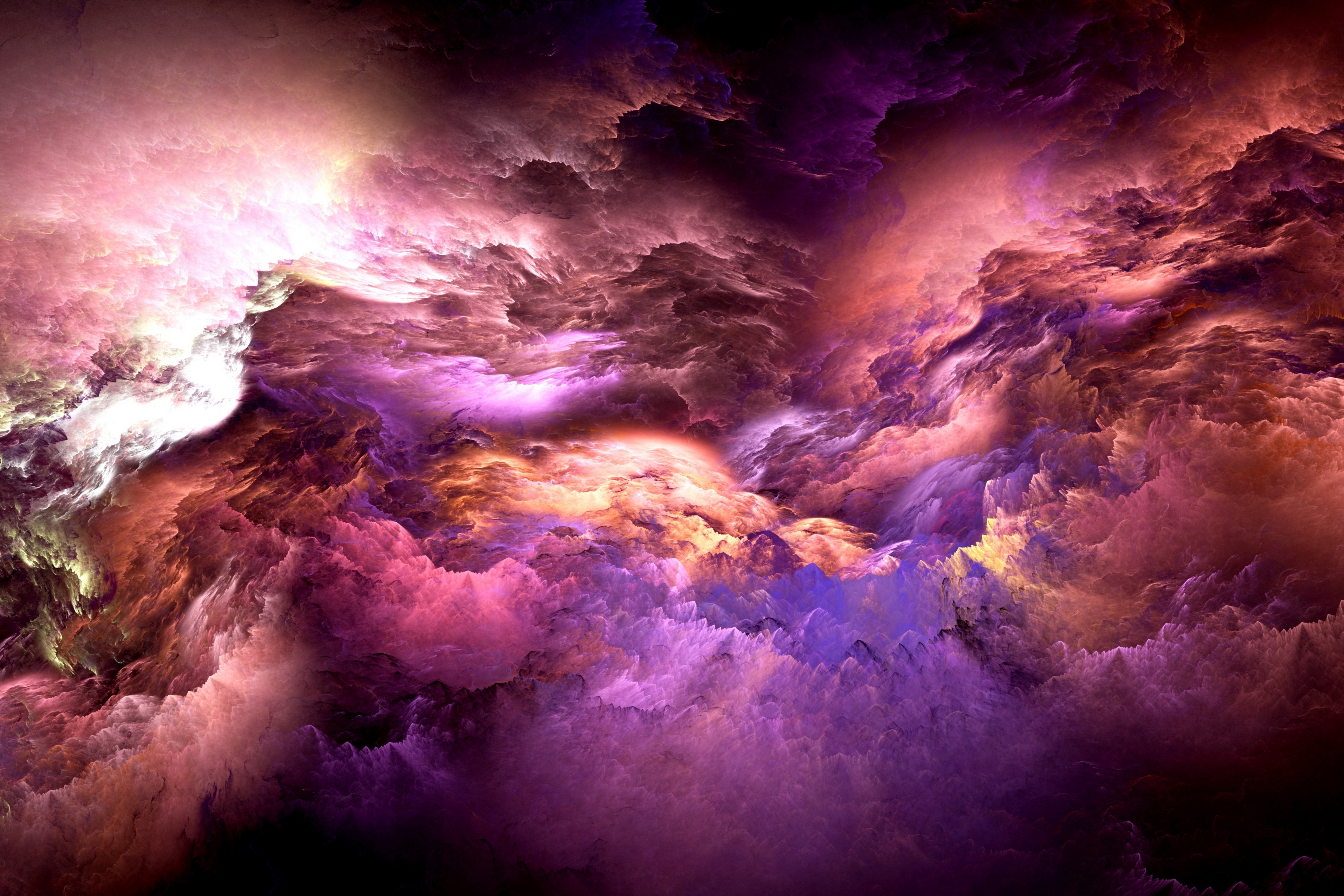 Free download wallpaper Pink, Light, Purple, Artistic, Cloud on your PC desktop