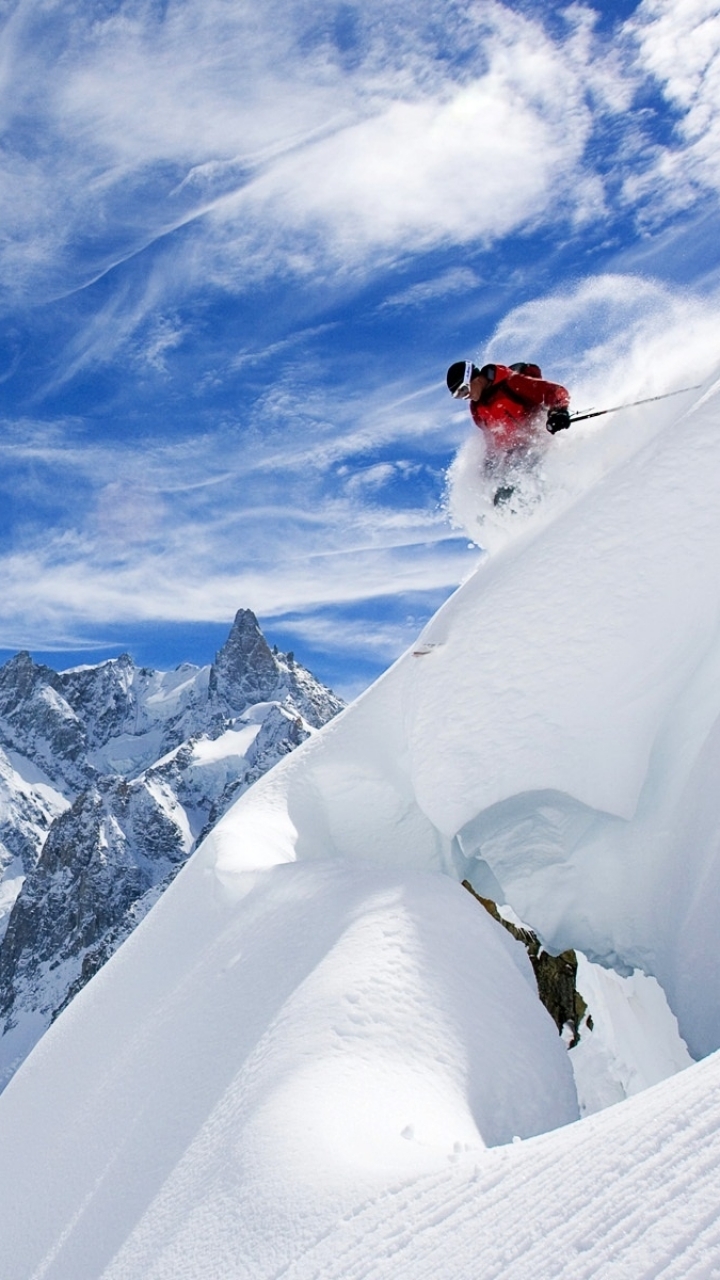 Handy-Wallpaper Sport, Schnee, Skifahren kostenlos herunterladen.