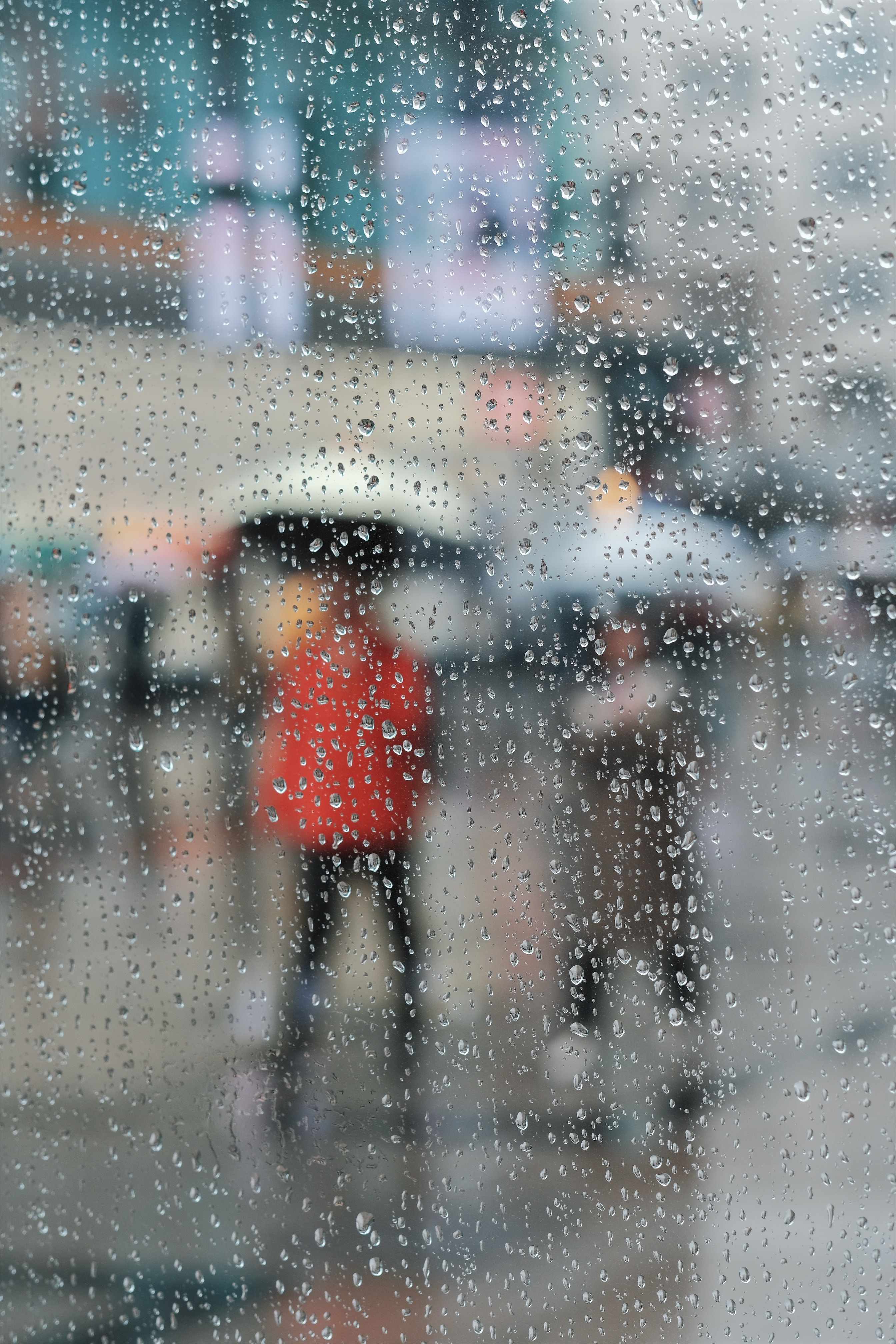 surface, rain, drops, macro, moisture, glass