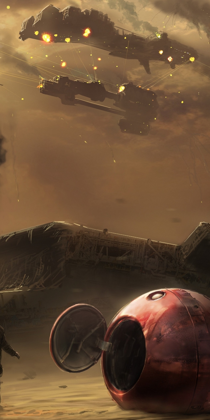 Download mobile wallpaper Sci Fi, Battle for free.