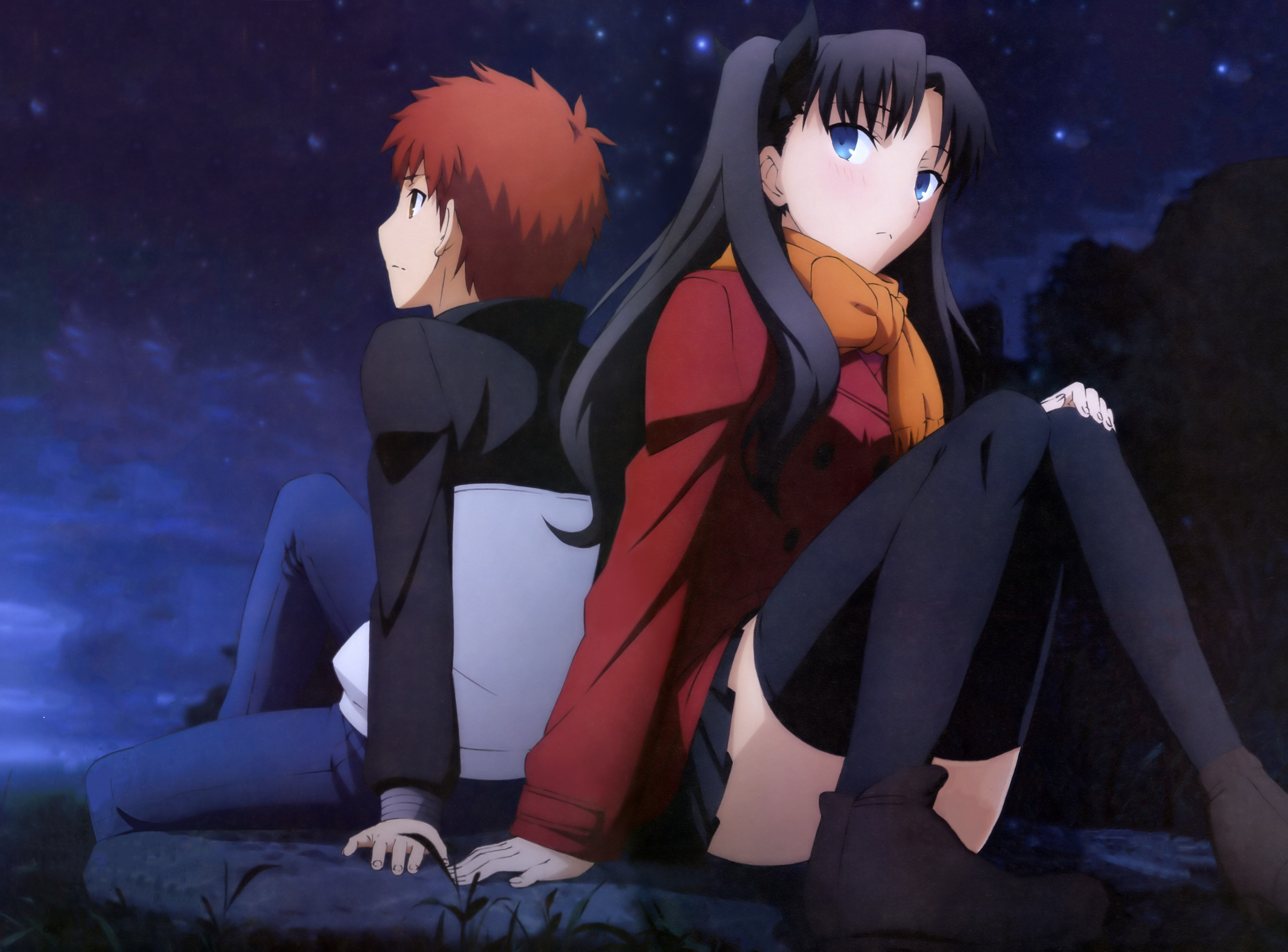 Download mobile wallpaper Anime, Shirou Emiya, Fate/stay Night: Unlimited Blade Works, Rin Tohsaka, Fate Series for free.