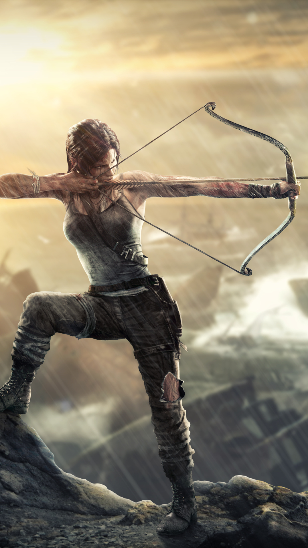 Handy-Wallpaper Tomb Raider, Bogenschütze, Computerspiele, Lara Croft, Grabräuber, Grabräuber (2013) kostenlos herunterladen.