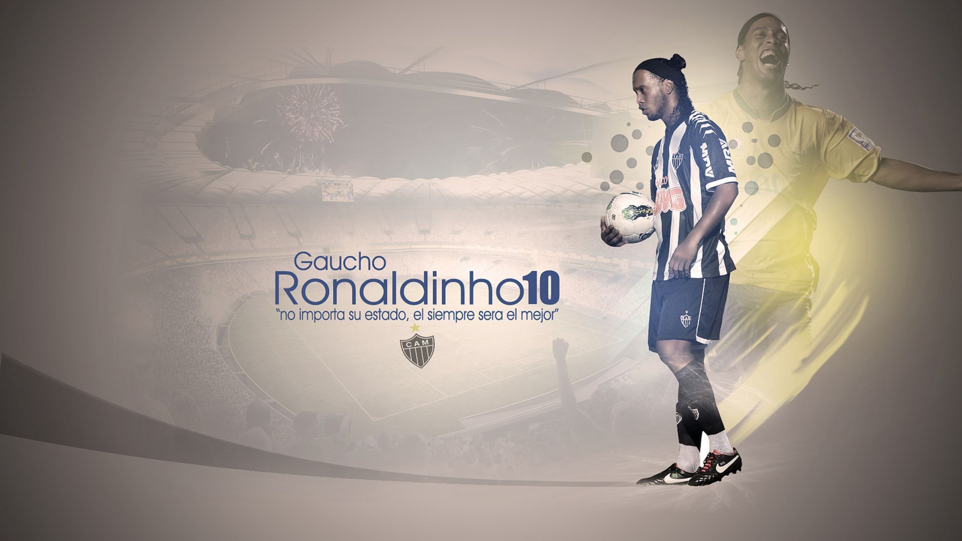 Téléchargez des papiers peints mobile Ronaldinho, Des Sports, Football, Brésilien, Club Atlético Mineiro gratuitement.
