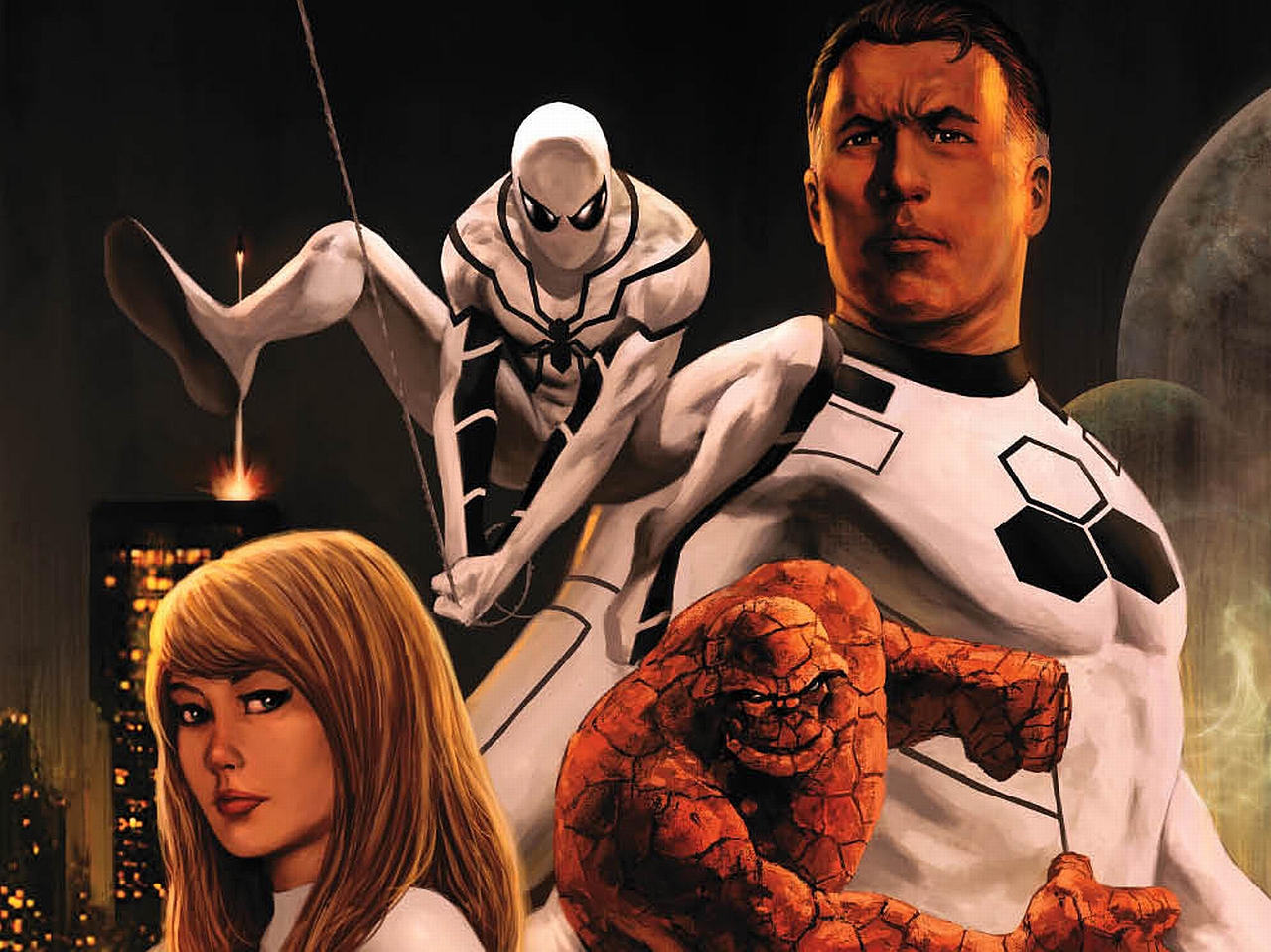 Download mobile wallpaper Spider Man, Comics, Thing (Marvel Comics), Fantastic Four for free.