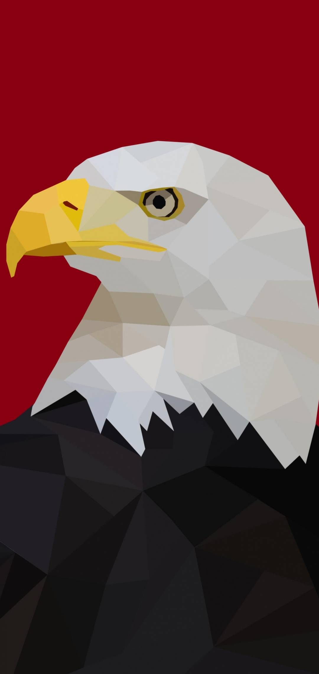 Handy-Wallpaper Tiere, Adler, Weißkopfseeadler, Raubvogel, Künstlerisch, Low Poly kostenlos herunterladen.