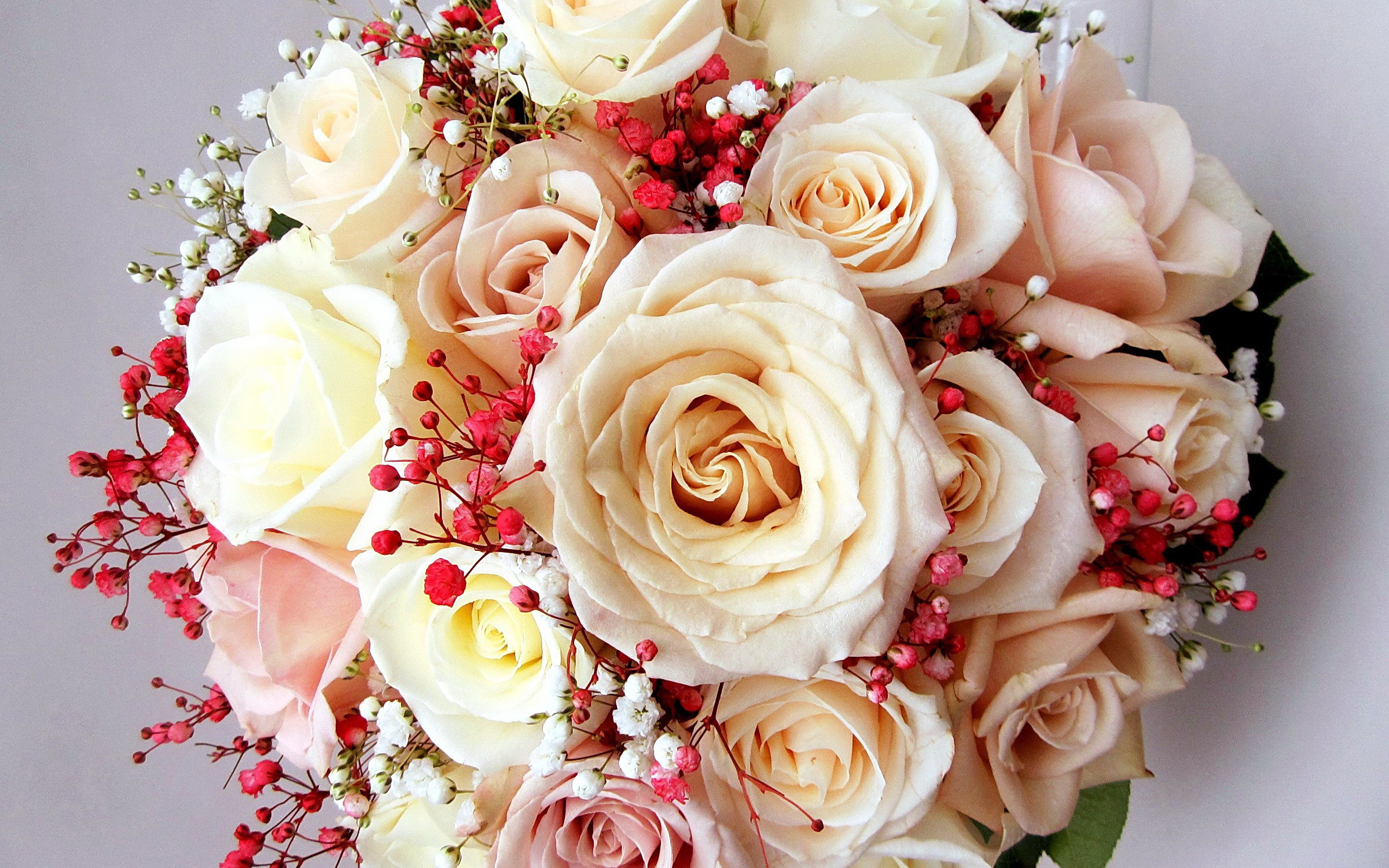 799848壁紙のダウンロード花束, マンメイド, 花, 薔薇, 白い花, ホワイトローズ-スクリーンセーバーと写真を無料で