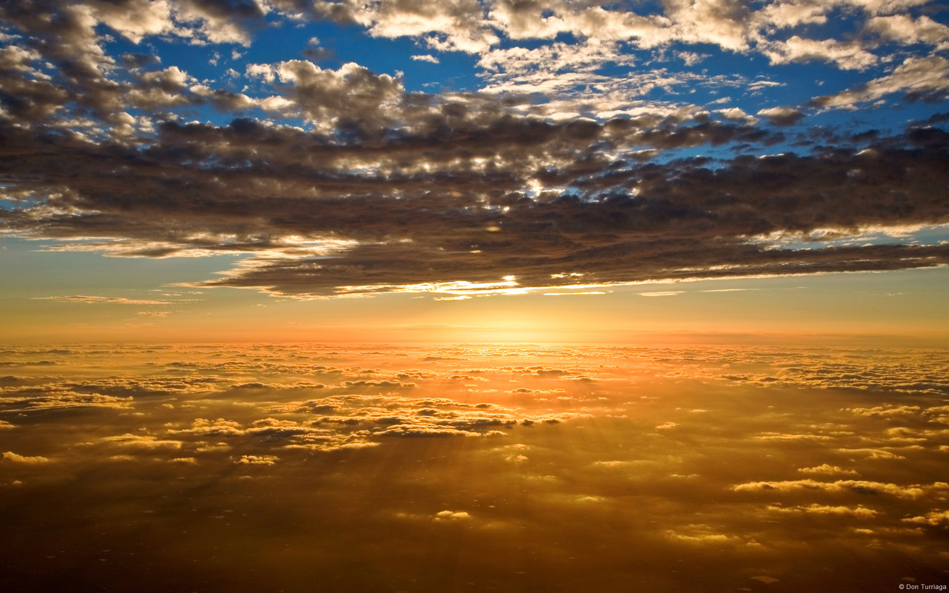 clouds, landscape, sunset, sky, orange HD wallpaper