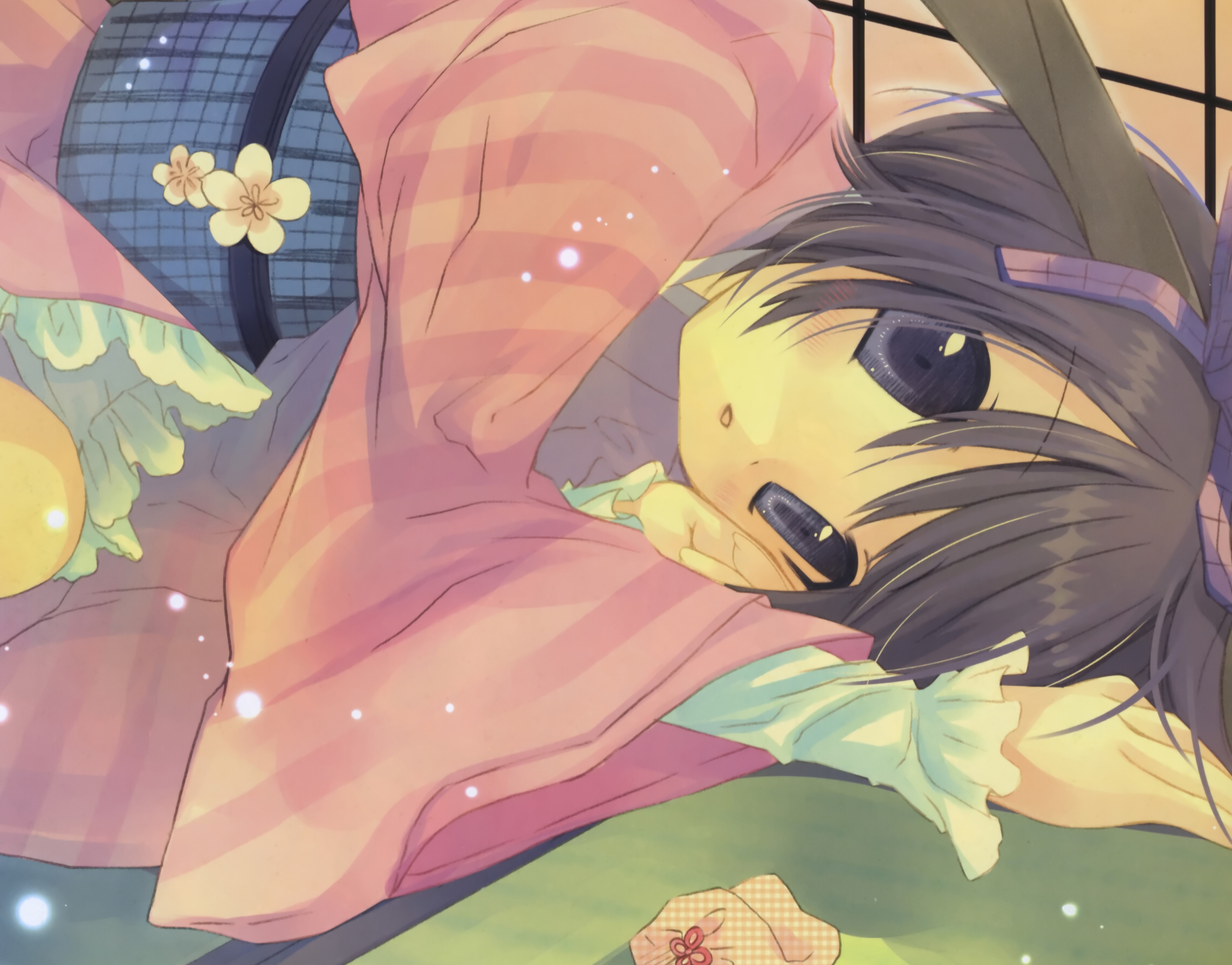 Free download wallpaper Anime, Kimono, Original, Blush, Brown Hair, Short Hair, Bunny Ears on your PC desktop