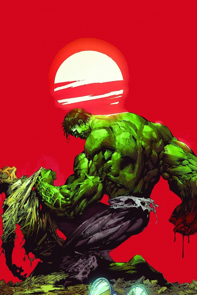 Download mobile wallpaper Moon, Hulk, Muscle, Comics, Superhero for free.