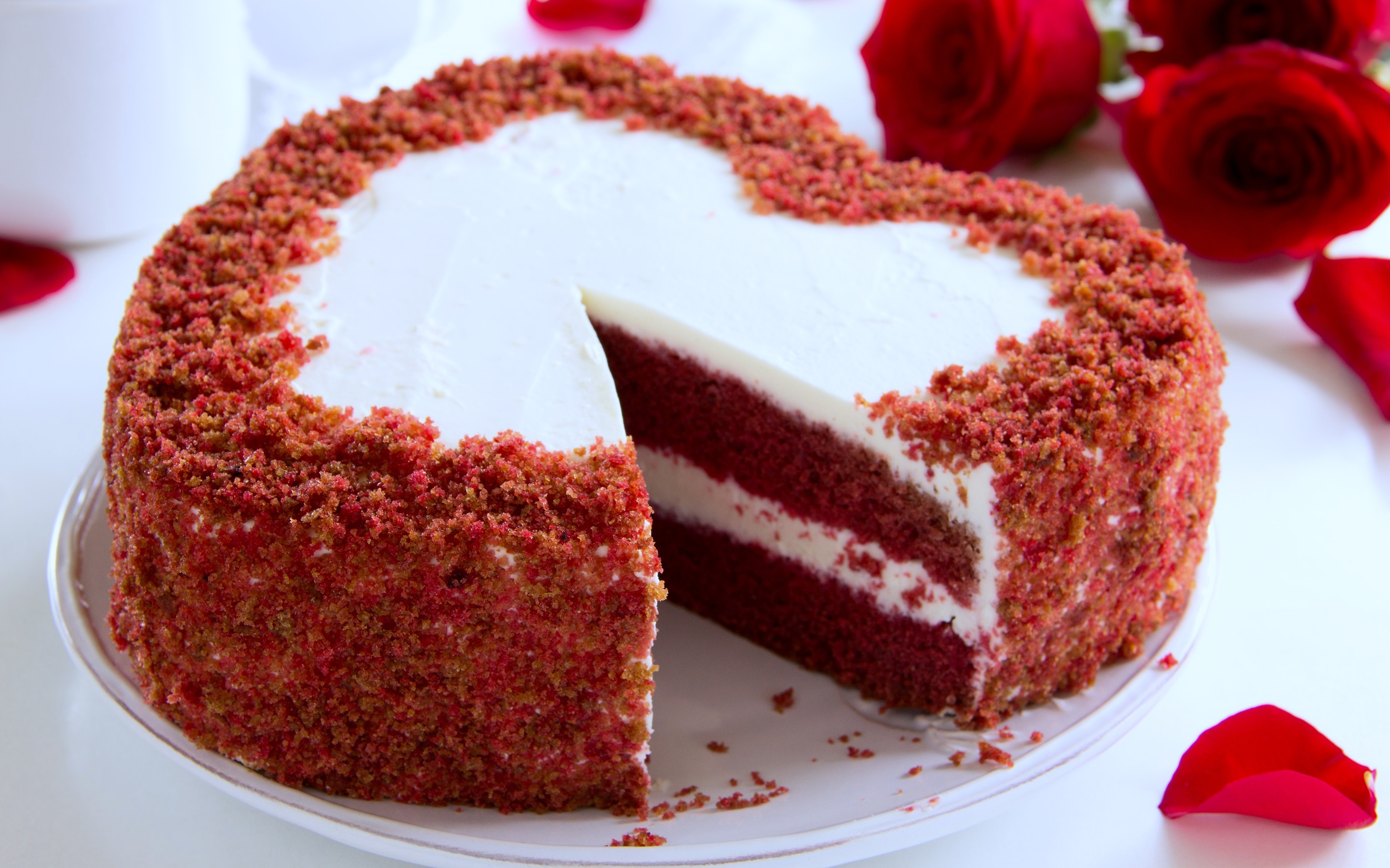 Laden Sie das Dessert, Rose, Kuchen, Nahrungsmittel-Bild kostenlos auf Ihren PC-Desktop herunter