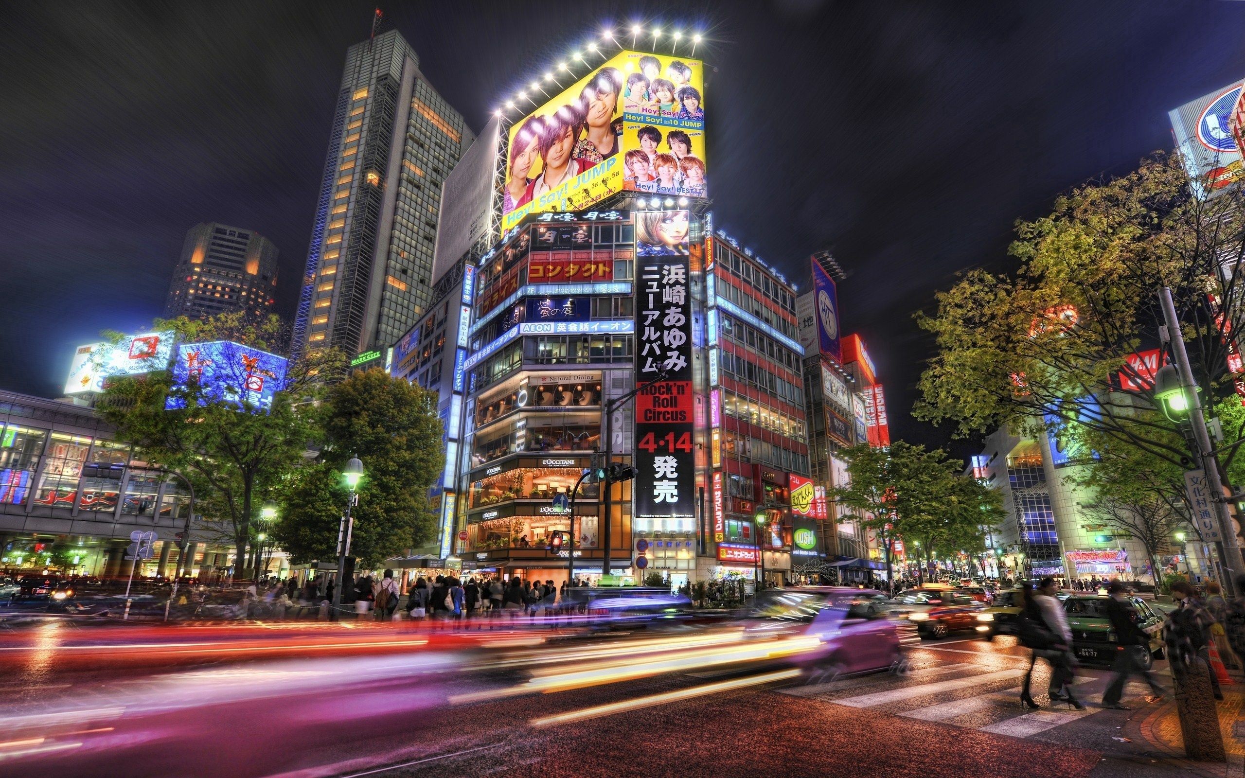 tokyo, cities, night, japan, hdr, mean streets HD wallpaper