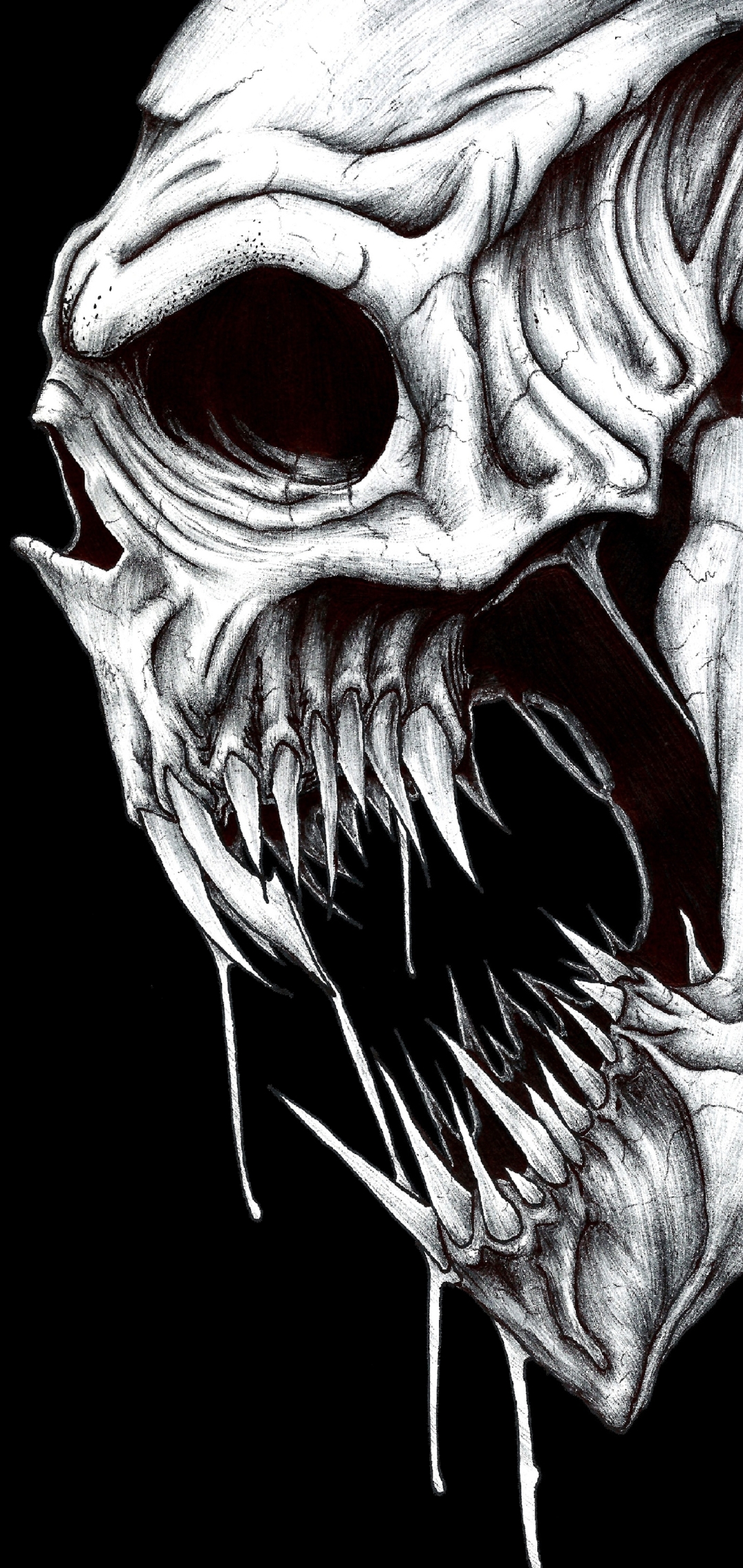 Download mobile wallpaper Dark, Skull for free.