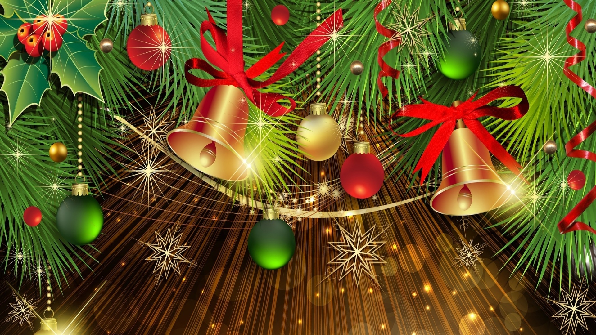 Download mobile wallpaper Christmas, Holiday, Decoration, Golden, Bell for free.