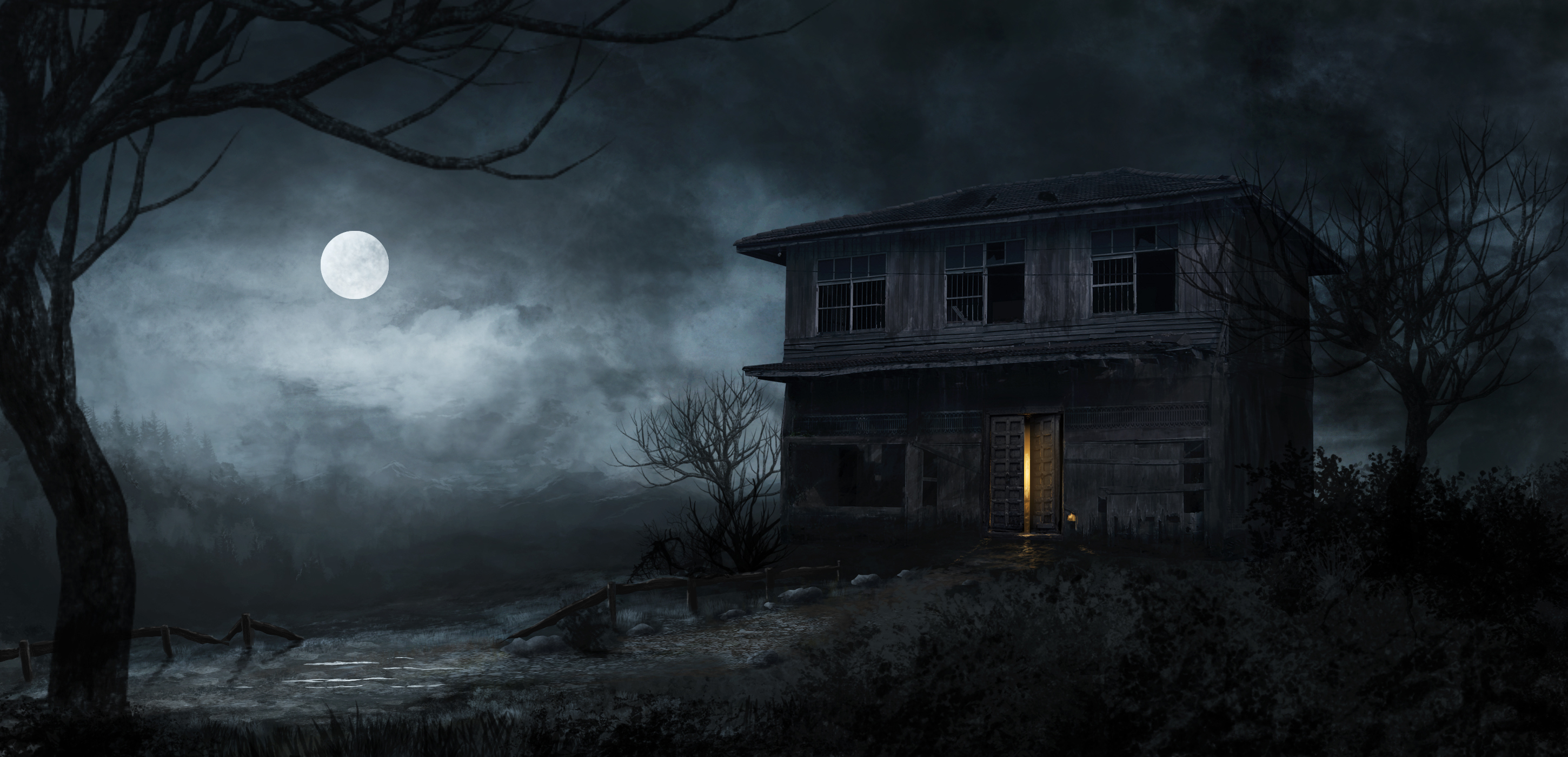765021 скачать картинку тьма, призрачный, дом с привидениями, дом - обои и заставки бесплатно