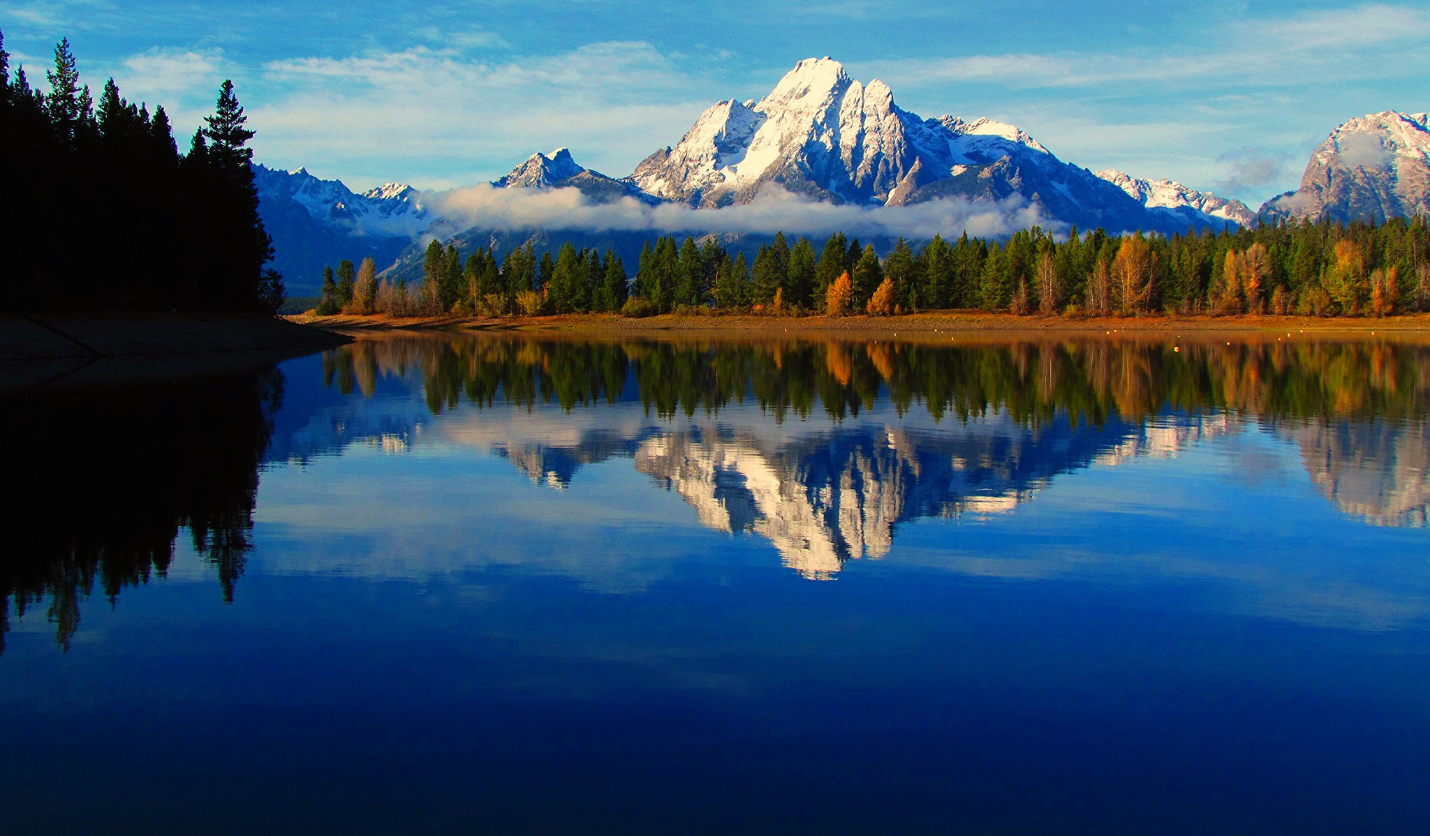 Téléchargez gratuitement l'image Etats Unis, Réflexion, Wyoming, Nature, Lac, Montagnes, États Unis sur le bureau de votre PC