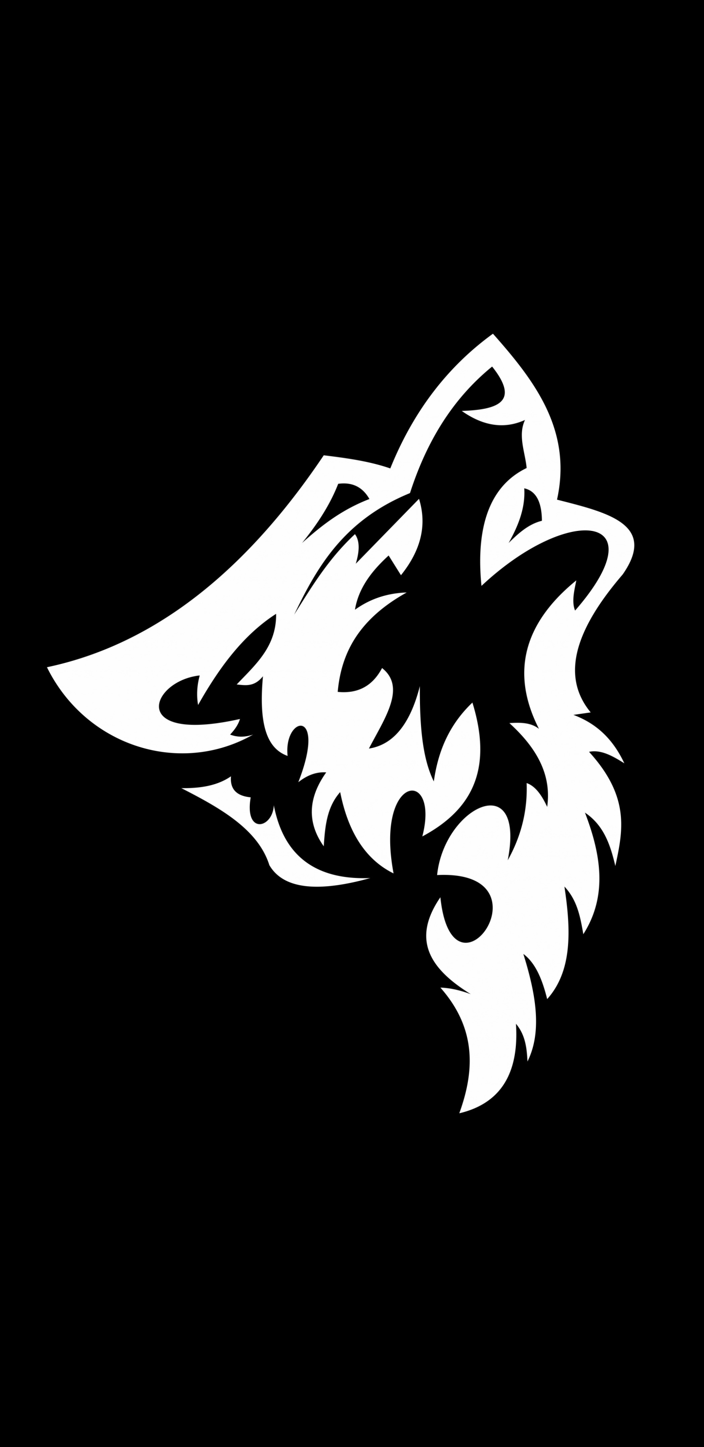 Download mobile wallpaper Wolf, Animal, Artistic, Black & White for free.