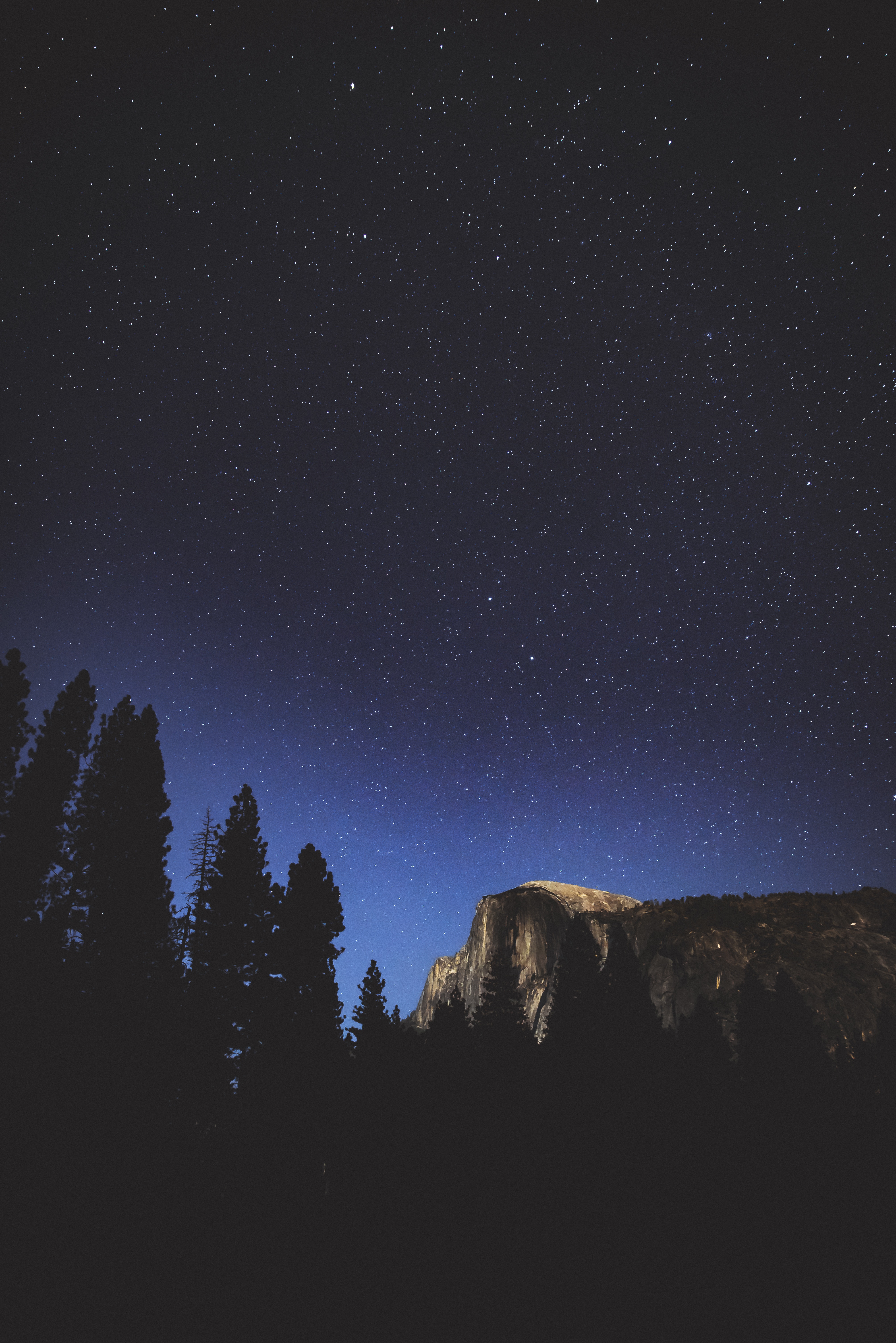 Free download wallpaper Trees, Mountains, Nature, Stars, Night, Forest on your PC desktop