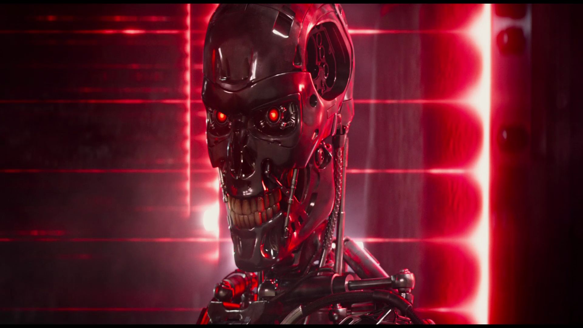 machine, movie, terminator genisys, red, robot, skeleton, terminator