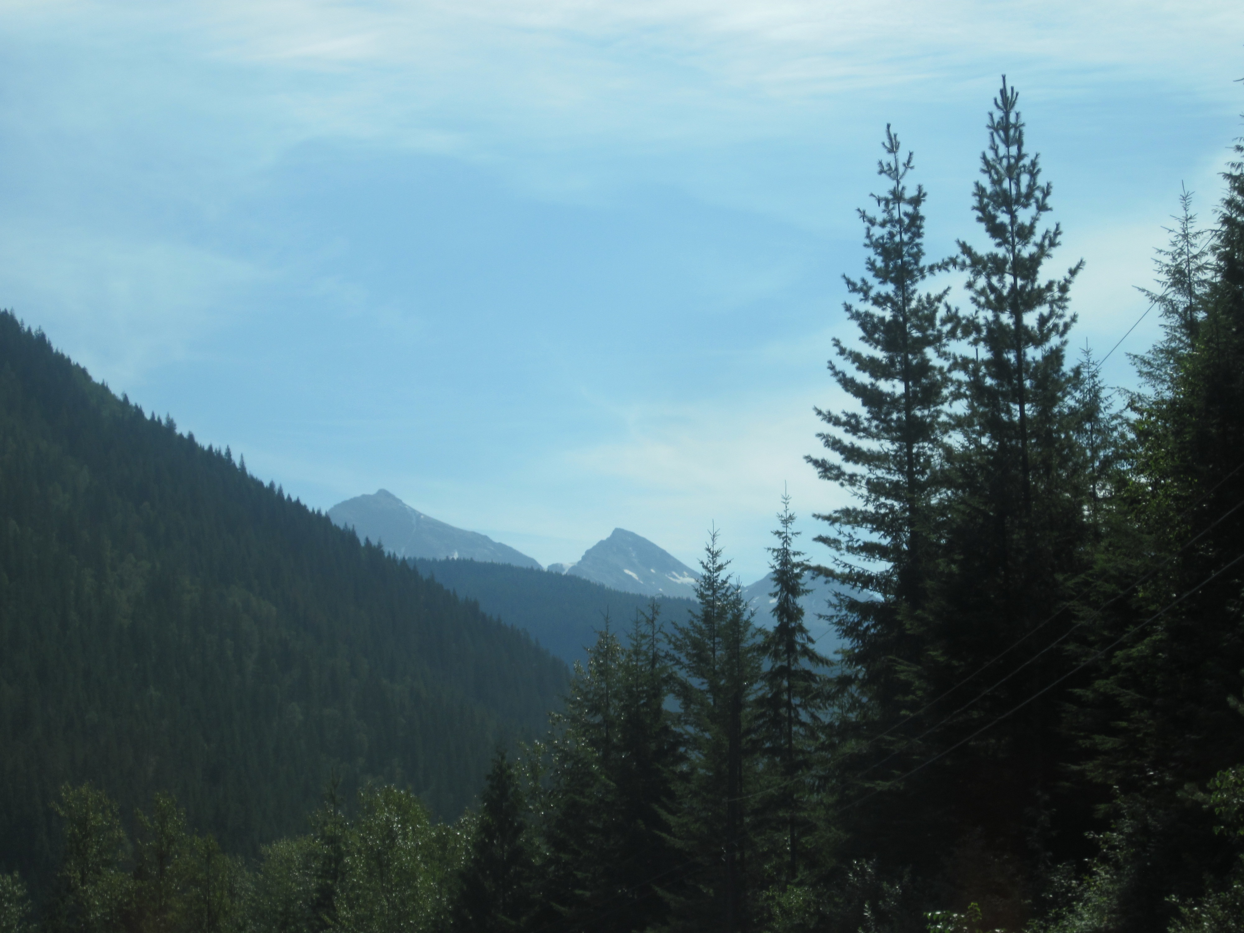 Free download wallpaper Sky, Trees, Nature, Canada, Mountains on your PC desktop