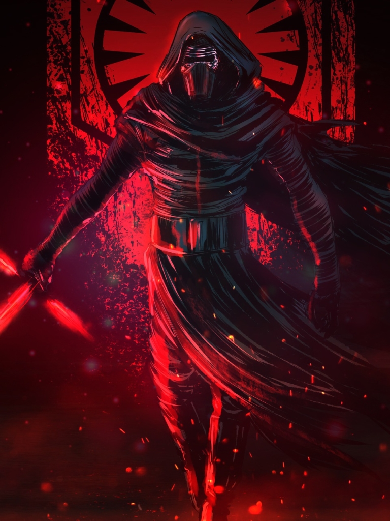 Handy-Wallpaper Science Fiction, Lichtschwert, Krieg Der Sterne, Kylo Ren kostenlos herunterladen.